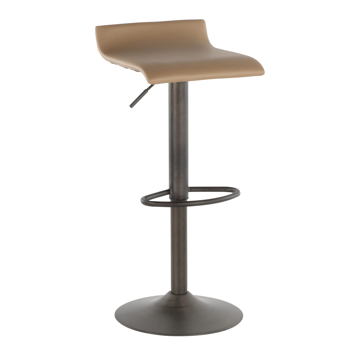 LumiSource Ale Bar Stools, Camel Seat/Antique Frame, Set of 2 Stools - Image 3