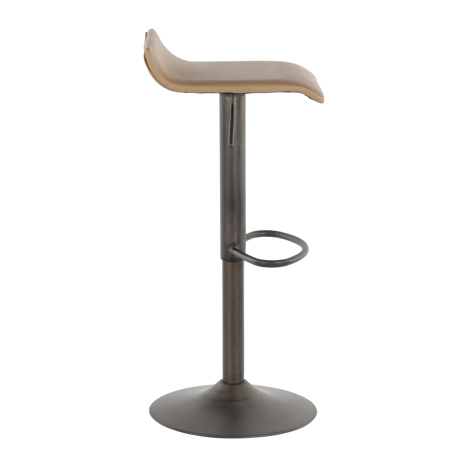 LumiSource Ale Bar Stools, Camel Seat/Antique Frame, Set of 2 Stools - Image 4