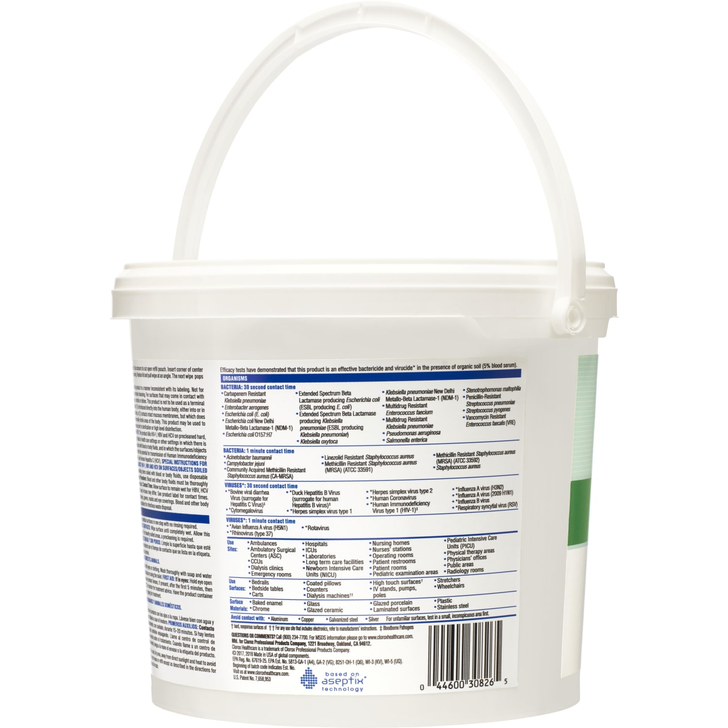 Clorox Healthcare Hydrogen Peroxide Disinfecting Wipes, 11in x 12in, Canister Of 185 Wipes - Image 3