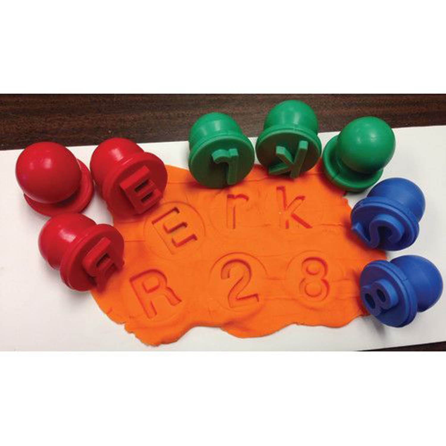 READY 2 LEARN Easy Grip Dough and Paint Stampers, Alphabet, Lowercase, Set Of 27 - Image 3