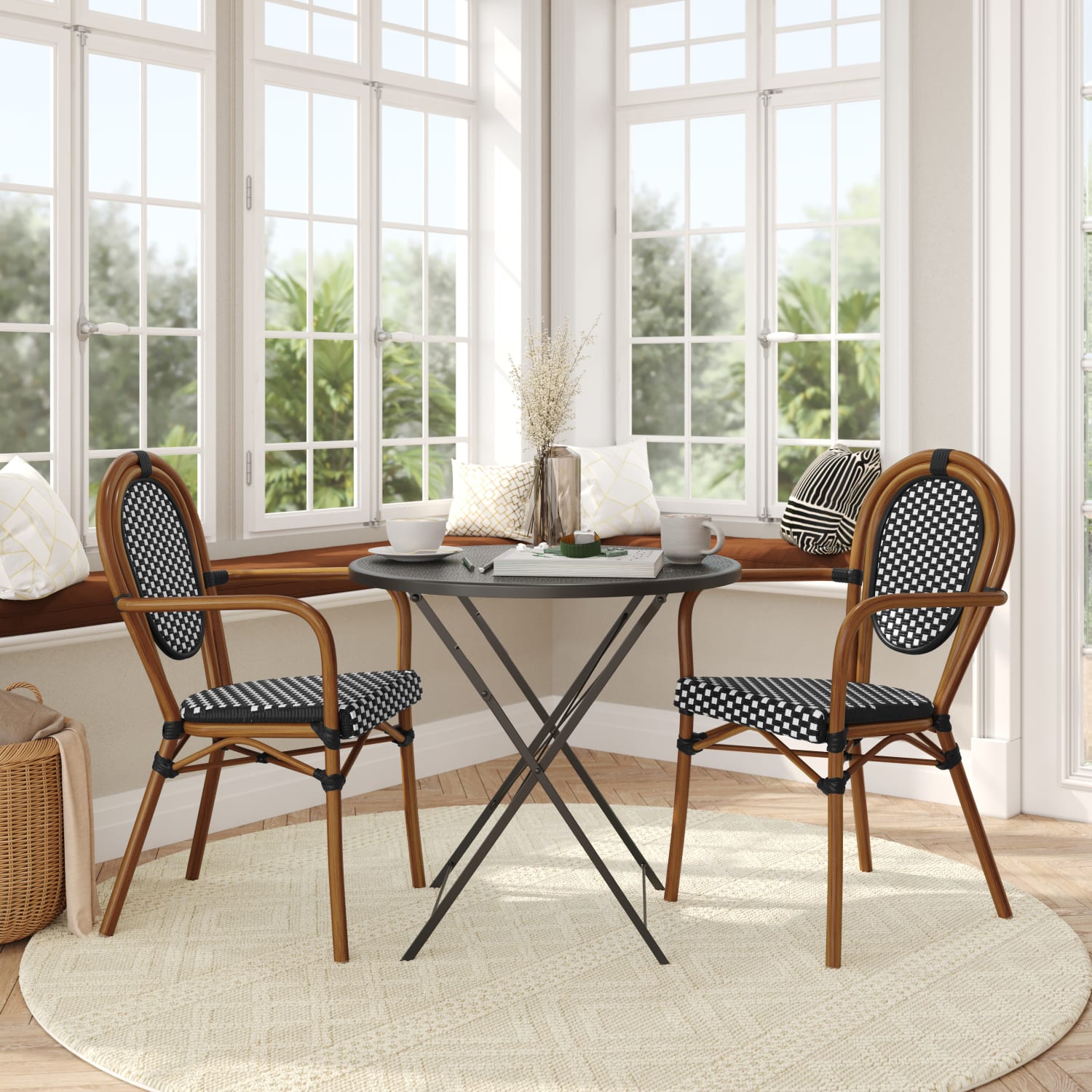 Flash Furniture 2 Pack Lourdes IndoorOutdoor Commercial Thonet Bistro Stacking Chair with Arms Black WhiteNatural Frame 2SDA6422ABWNAT PopularChairscom Flash Furniture 2 Pack Lourdes IndoorOutdoor Commercial Thonet Bistro Stacking Chair with Arms Black WhiteNatural Frame 2SDA6422ABWNAT PopularChairscom
