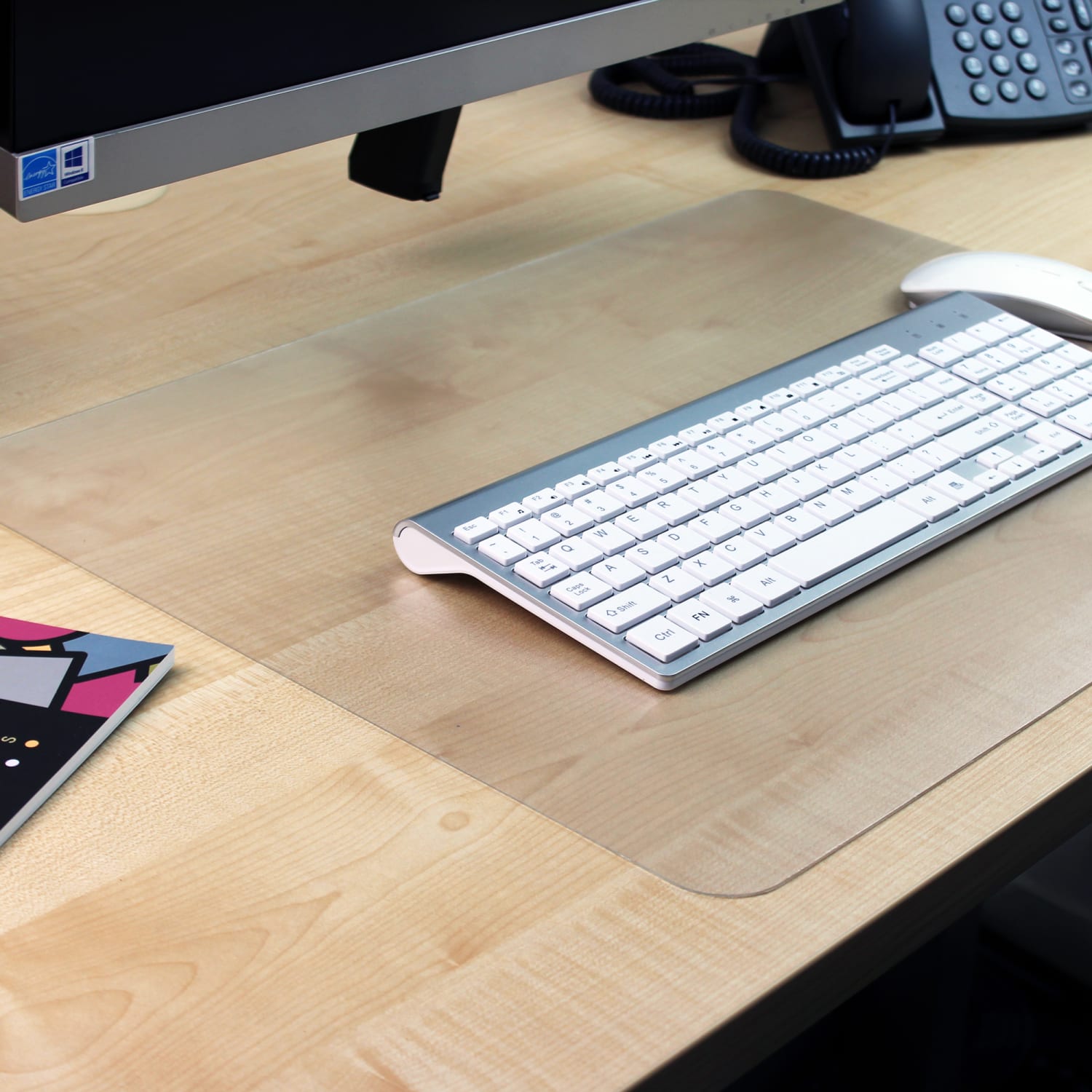 Floortex Desktex Polycarbonate Rectangular Desk Pad, 29in x 59in, Clear - Image 4