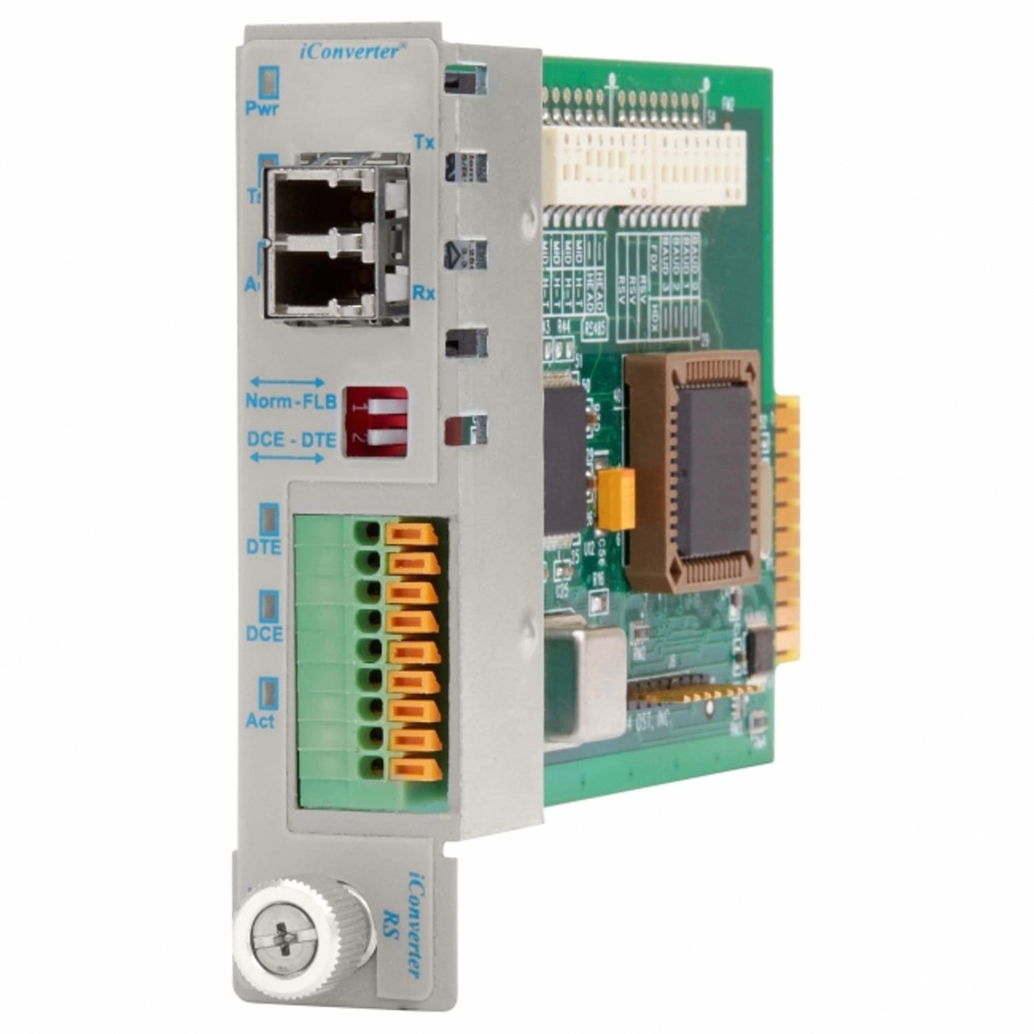 Omnitron iConverter RS-422/485 Serial to Fiber Media Converter Terminal LC Single-Mode 60km Module - 1x RS-422/485; 1x LC Single-Mode - 8787T-2 - Image 3