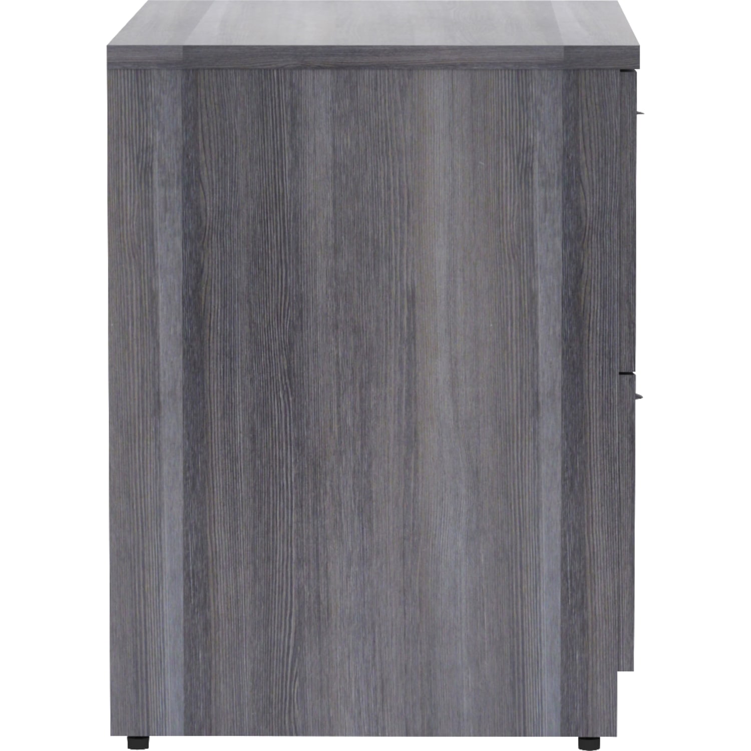 Lorell Essentials 35inW x 22inD Lateral 2-Drawer File Cabinet, Weathered Charcoal - Image 3