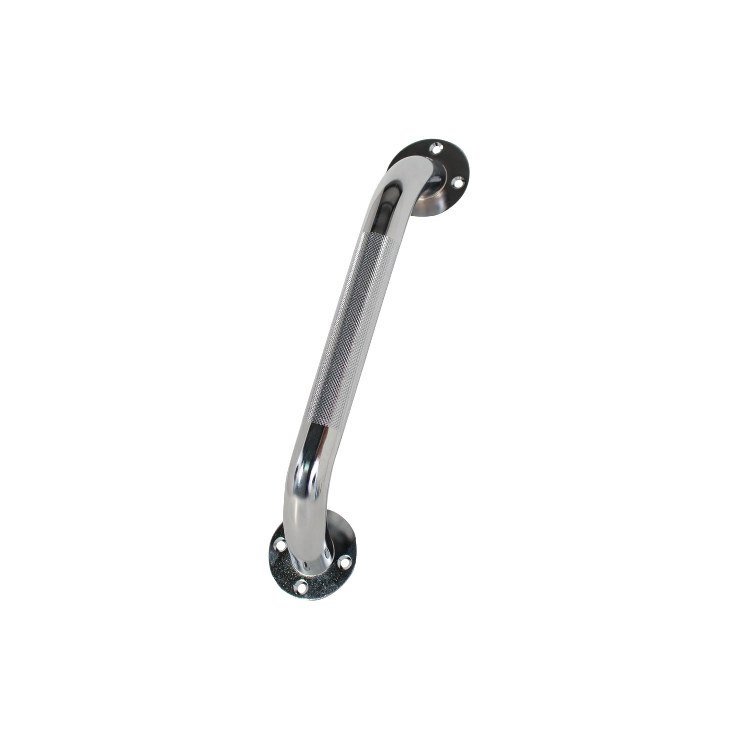 DMI Textured Steel Bath And Shower Grab Bar, 12inH x 2inW x 3inD, Silver - Image 4