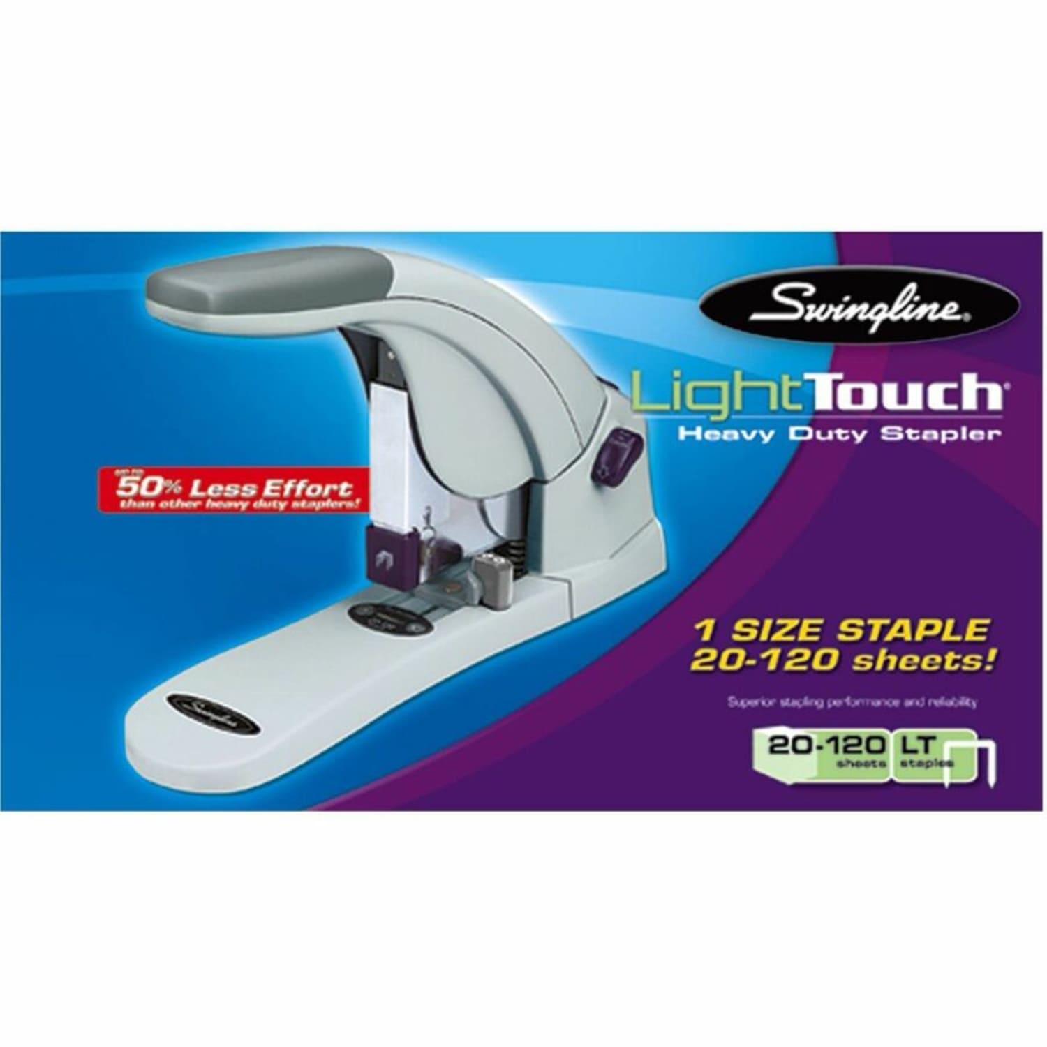 Swingline LightTouch Heavy-Duty Stapler, Silver - Image 4