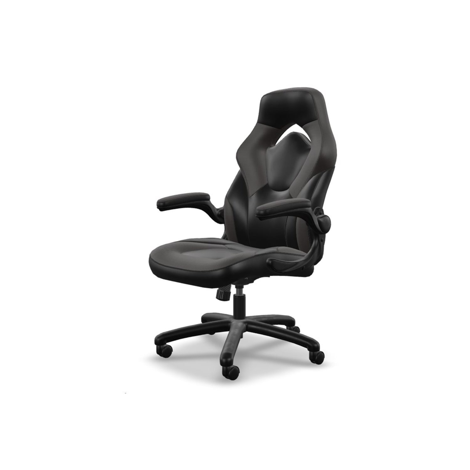 Respawn Racing Style Ergonomic Bonded Leather Computer Gaming Chair, Gray - Image 9
