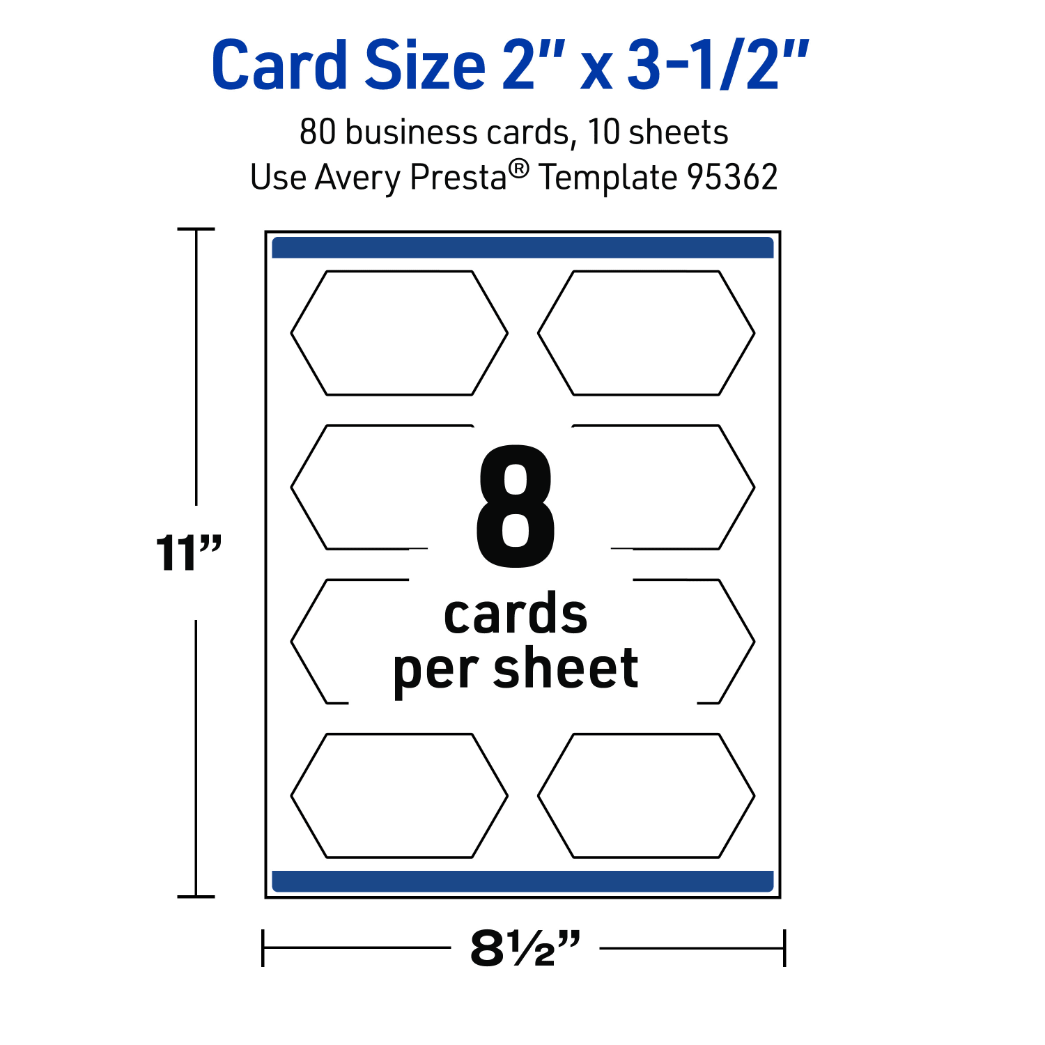 Avery Print-To-The-Edge Business Cards With Sure Feed Technology, 2inx3-1/2in Geo, Matte White, Pack Of 80 - Image 6