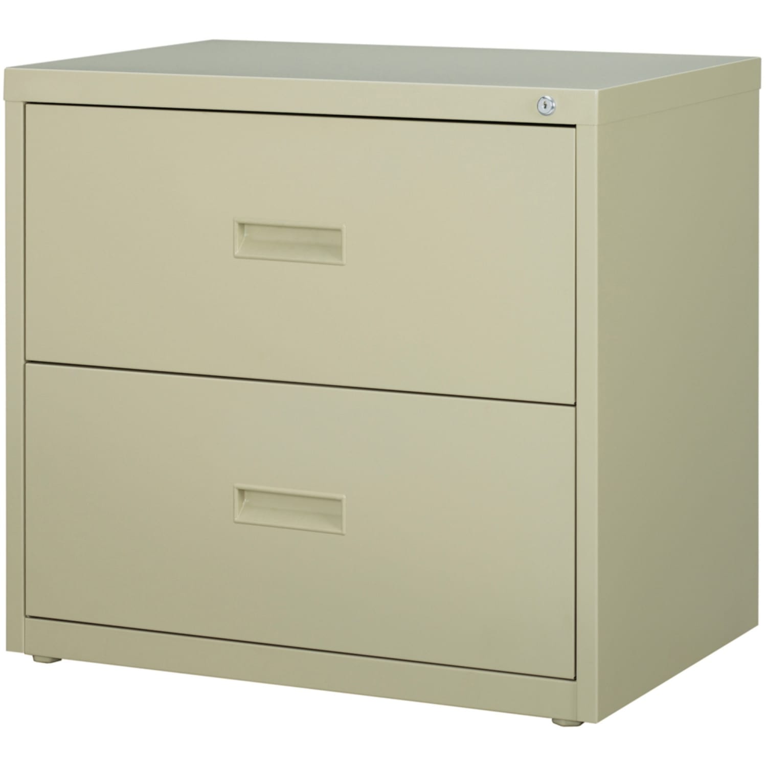 Lorell 30inW x 18-5/8inD Lateral 2-Drawer File Cabinet, Putty - Image 4