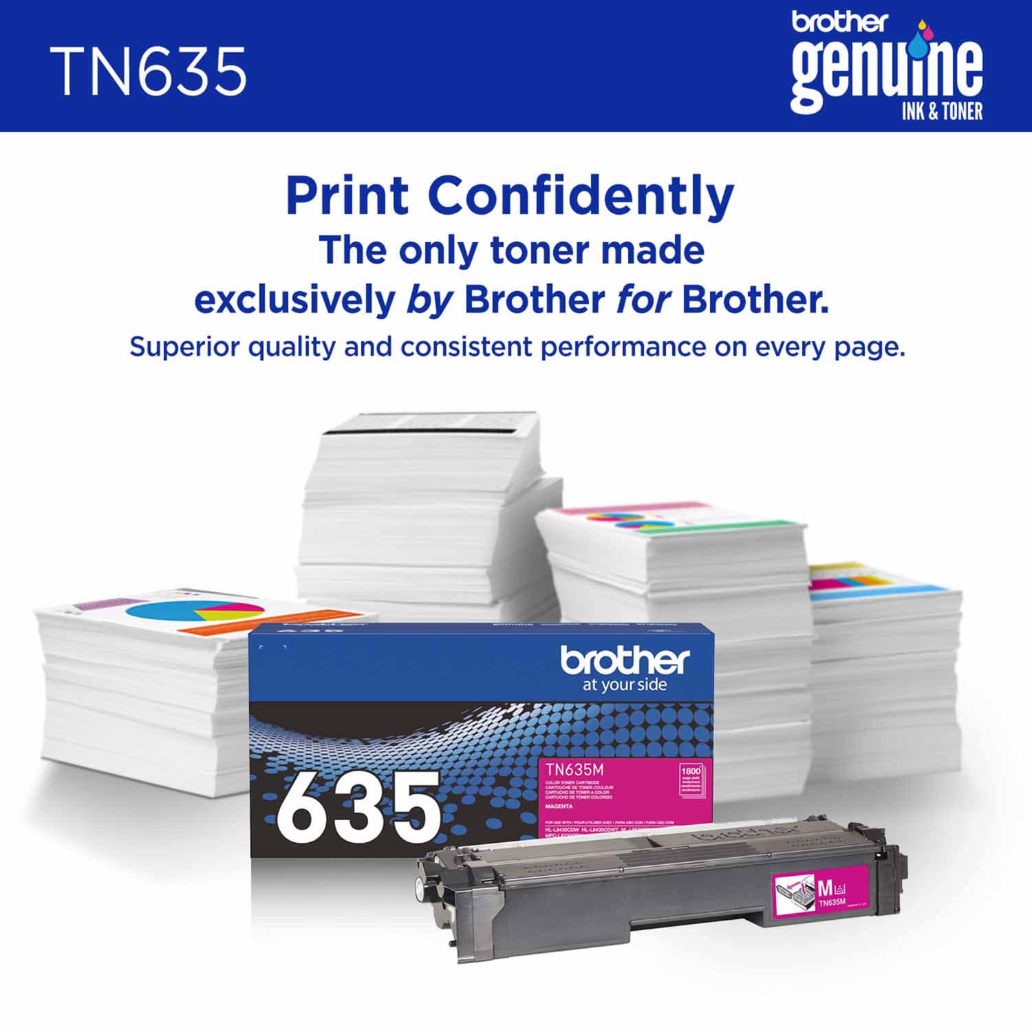 Brother TN635 Magenta Standard Yield Toner Cartridge (TN635M) - Image 5
