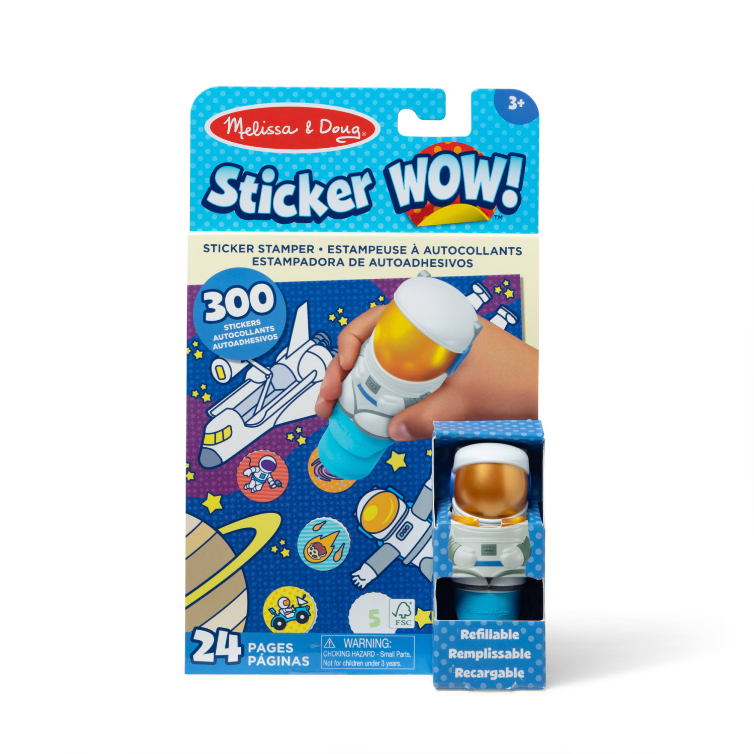 Melissa & Doug Sticker WOW! Activity Pad Set, Astronaut, 300 Stickers Per Set, 2 Sets - Image 3