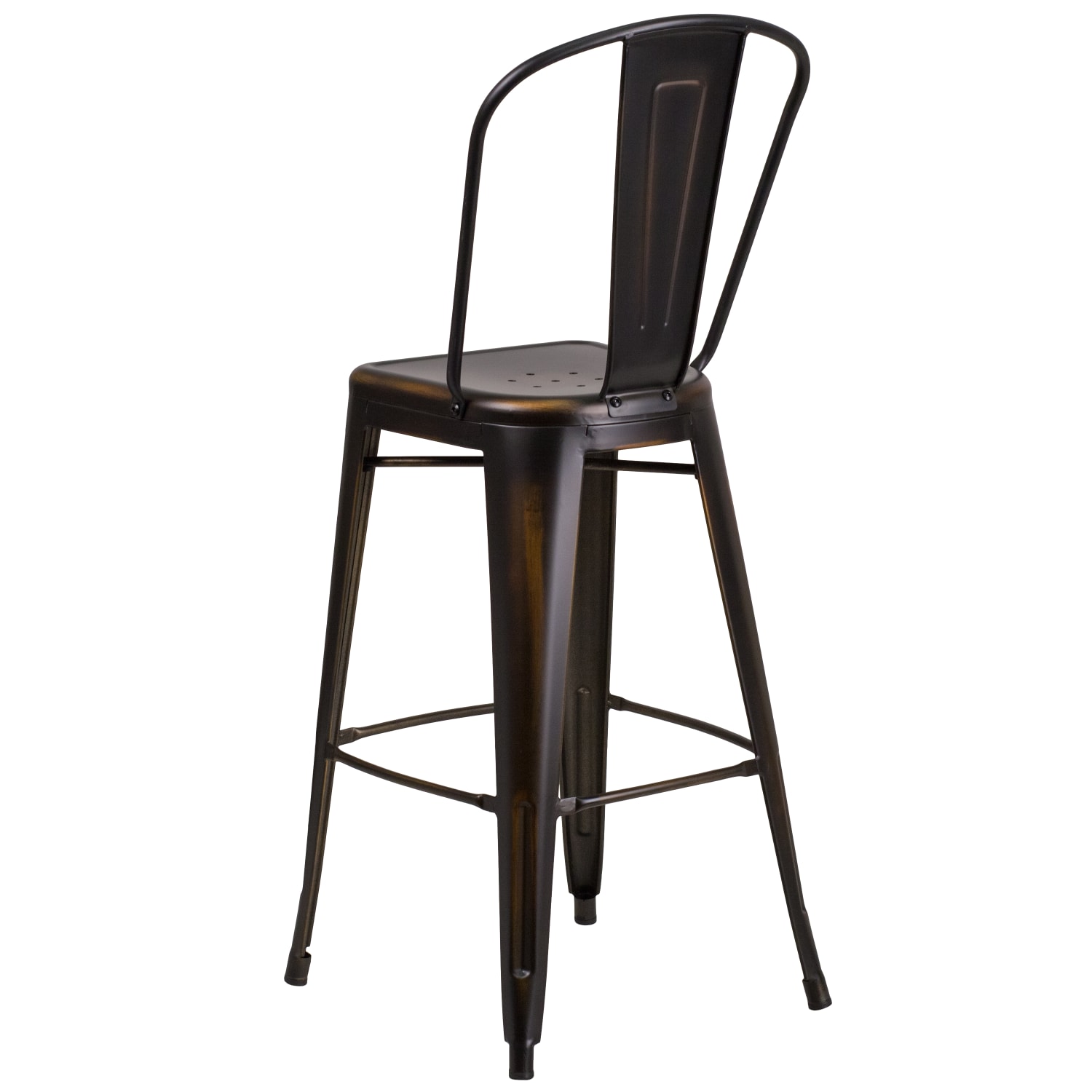 Flash Furniture CommercialGrade 30inH Distressed Metal Bar Stool Copper PopularChairscom Flash Furniture Commercial Grade 30inH Distressed Metal Bar Stool Copper PopularChairscom