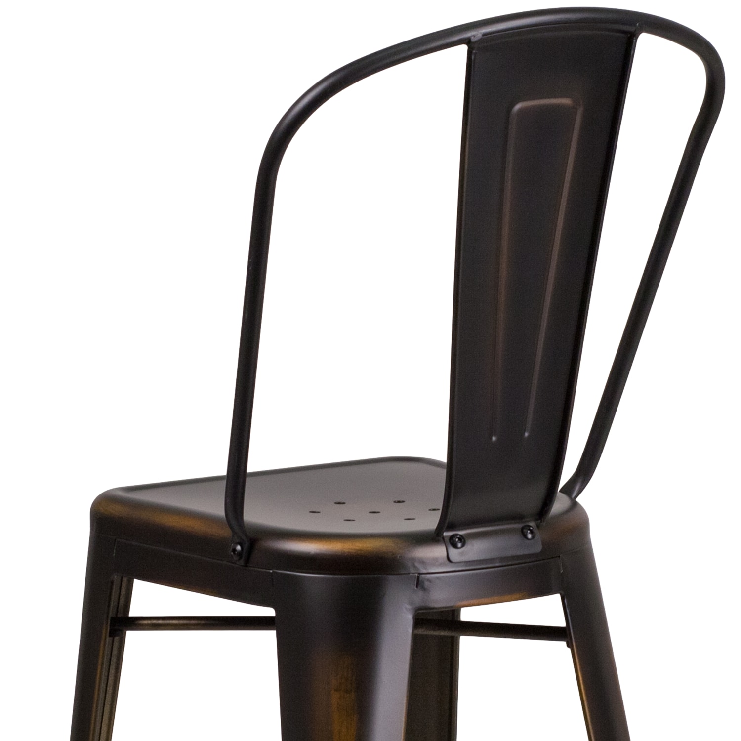 Flash Furniture CommercialGrade 30inH Distressed Metal Bar Stool Copper PopularChairscom Flash Furniture Commercial Grade 30inH Distressed Metal Bar Stool Copper PopularChairscom