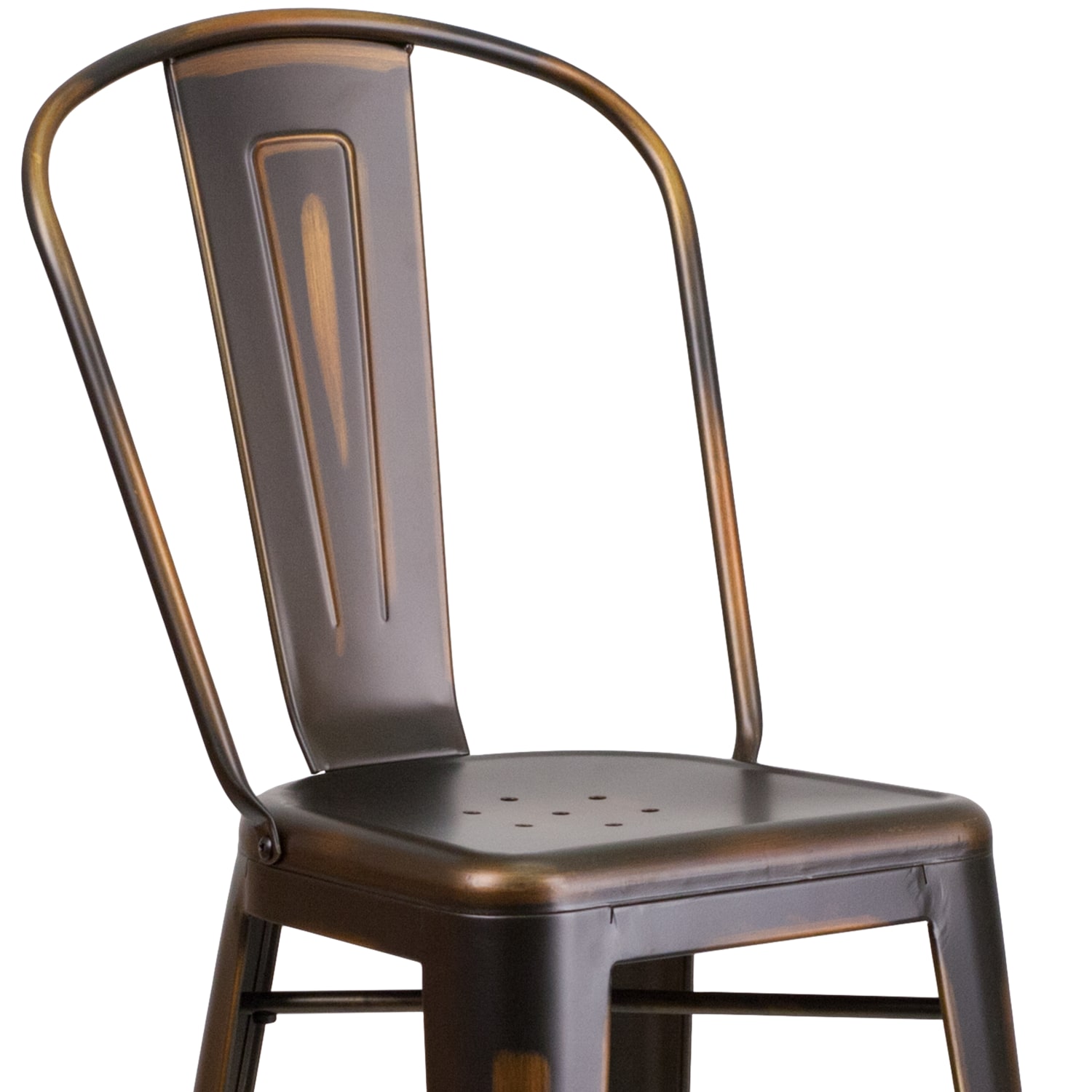 Flash Furniture CommercialGrade 30inH Distressed Metal Bar Stool Copper PopularChairscom Flash Furniture Commercial Grade 30inH Distressed Metal Bar Stool Copper PopularChairscom