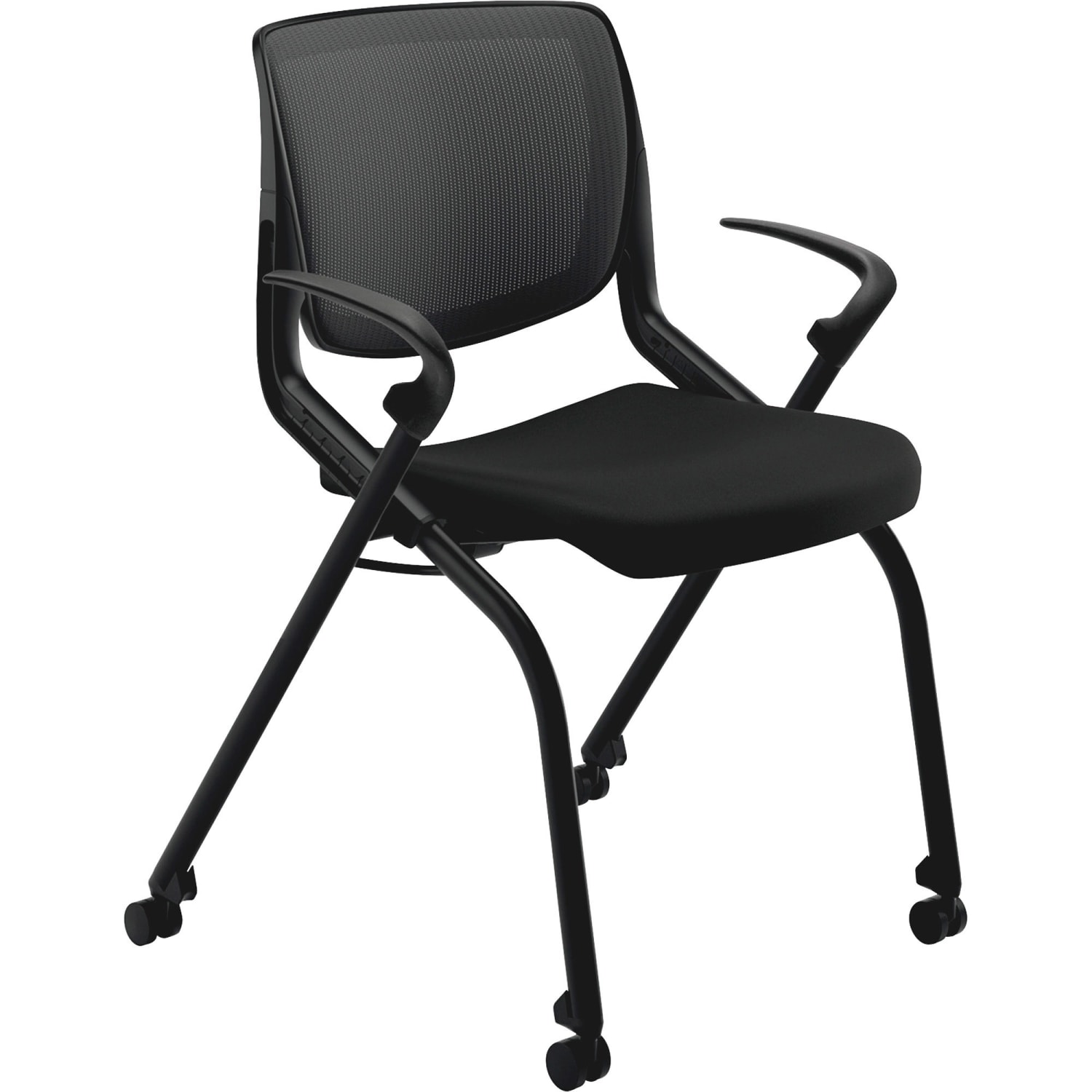 HON Motivate Nesting/Stacking Flex-Back Chair, Black - Image 3