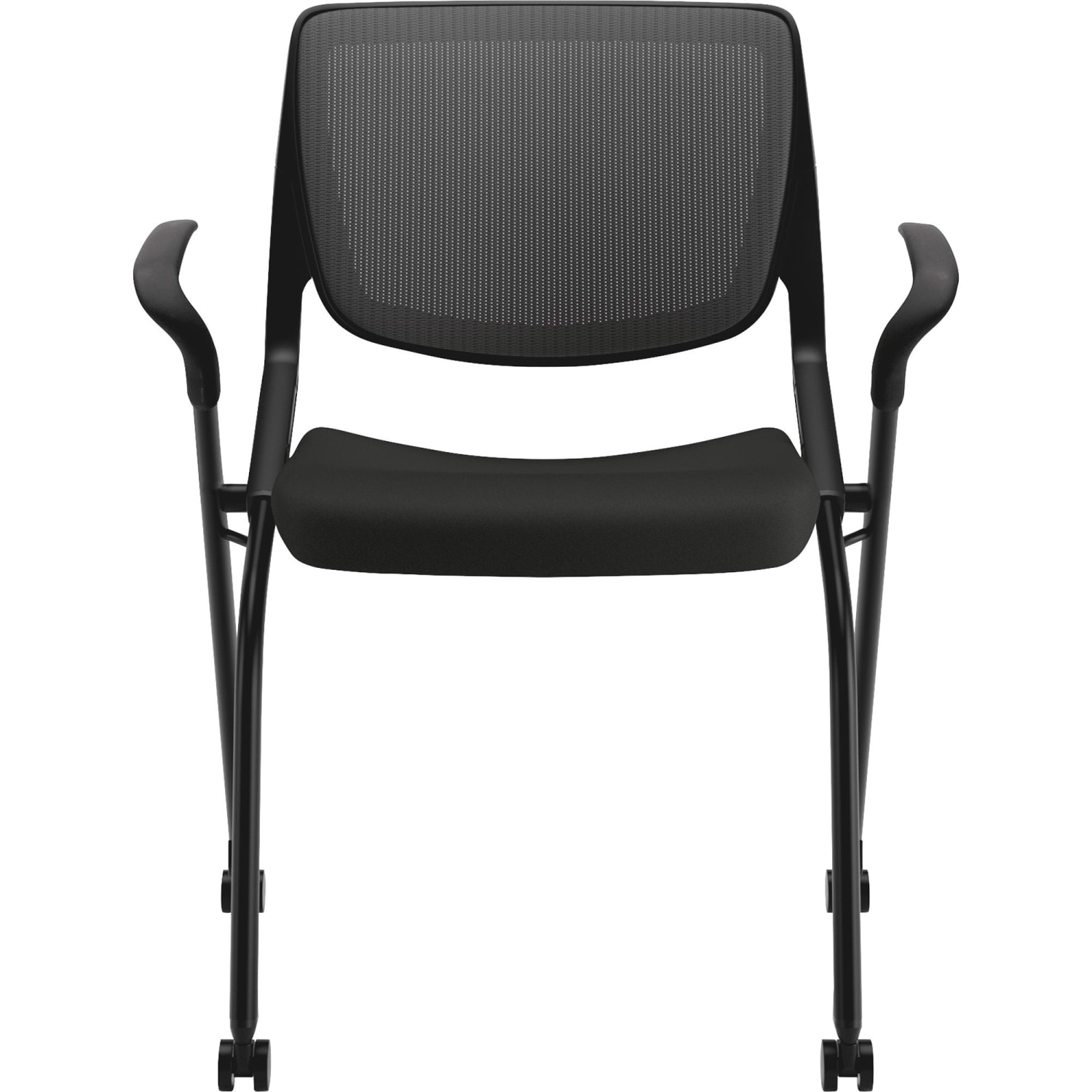 HON Motivate Nesting/Stacking Flex-Back Chair, Black - Image 4