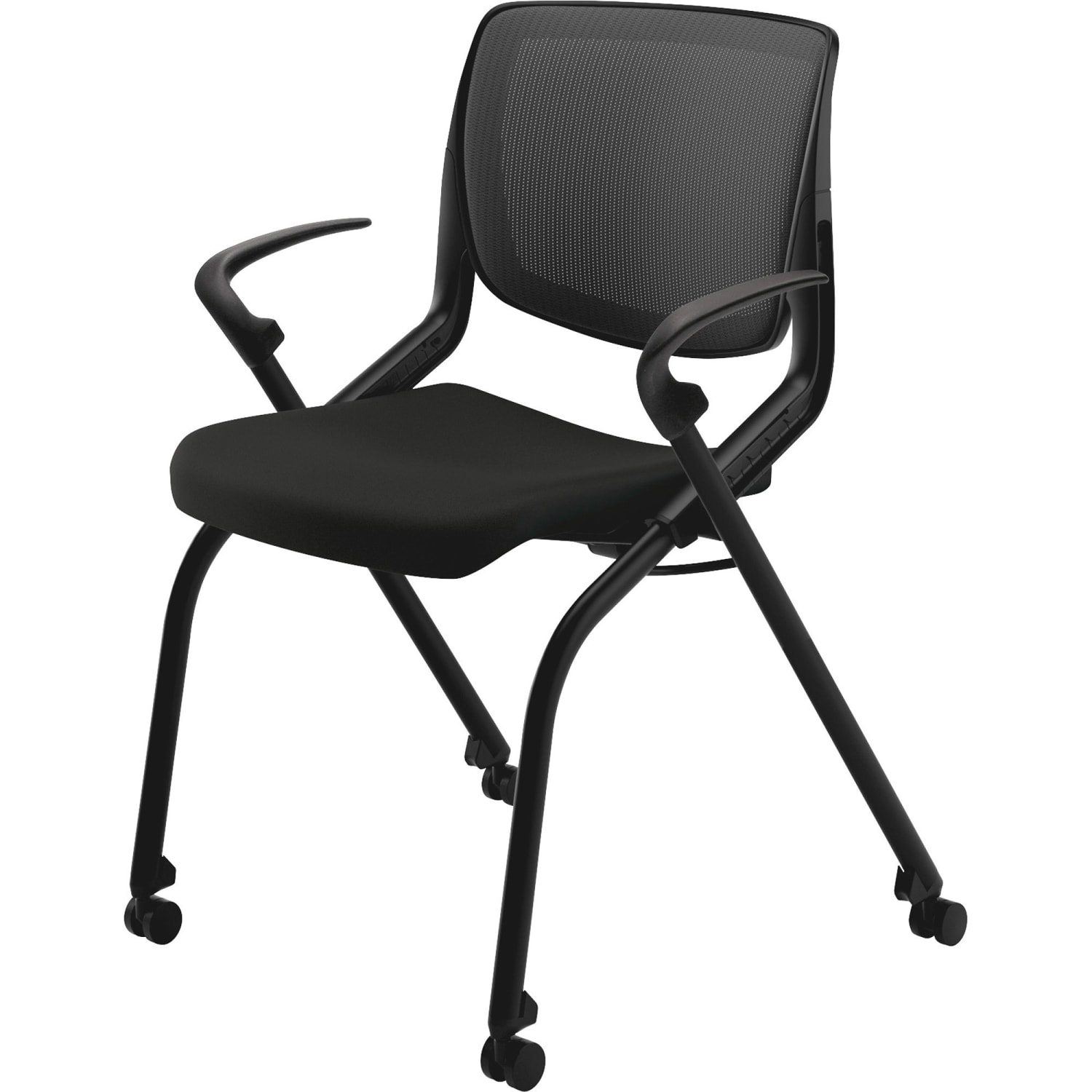 HON Motivate Nesting/Stacking Flex-Back Chair, Black - Image 5