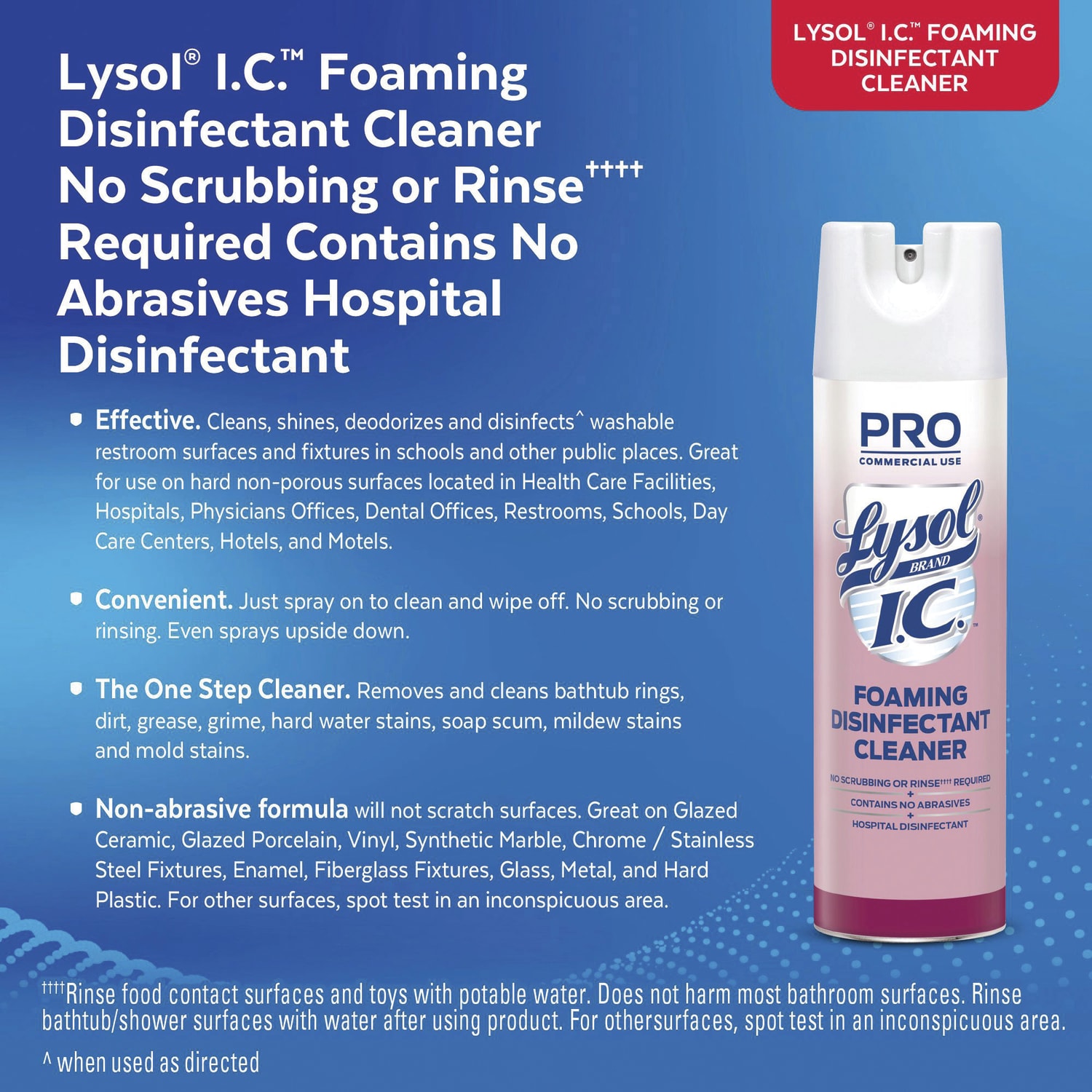 Lysol I.C. Foam Disinfectant, 24 Fl Oz, White, Pack Of 12 Cans - Image 5