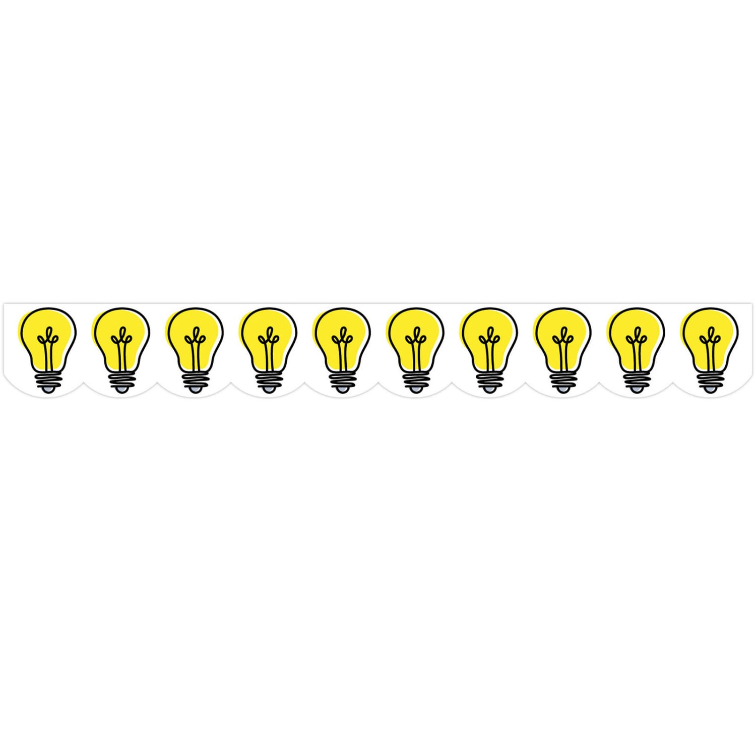 Creative Teaching Press EZ Borders, Doodle Lightbulbs, 48' Per Pack, Set Of 3 Packs - Image 3