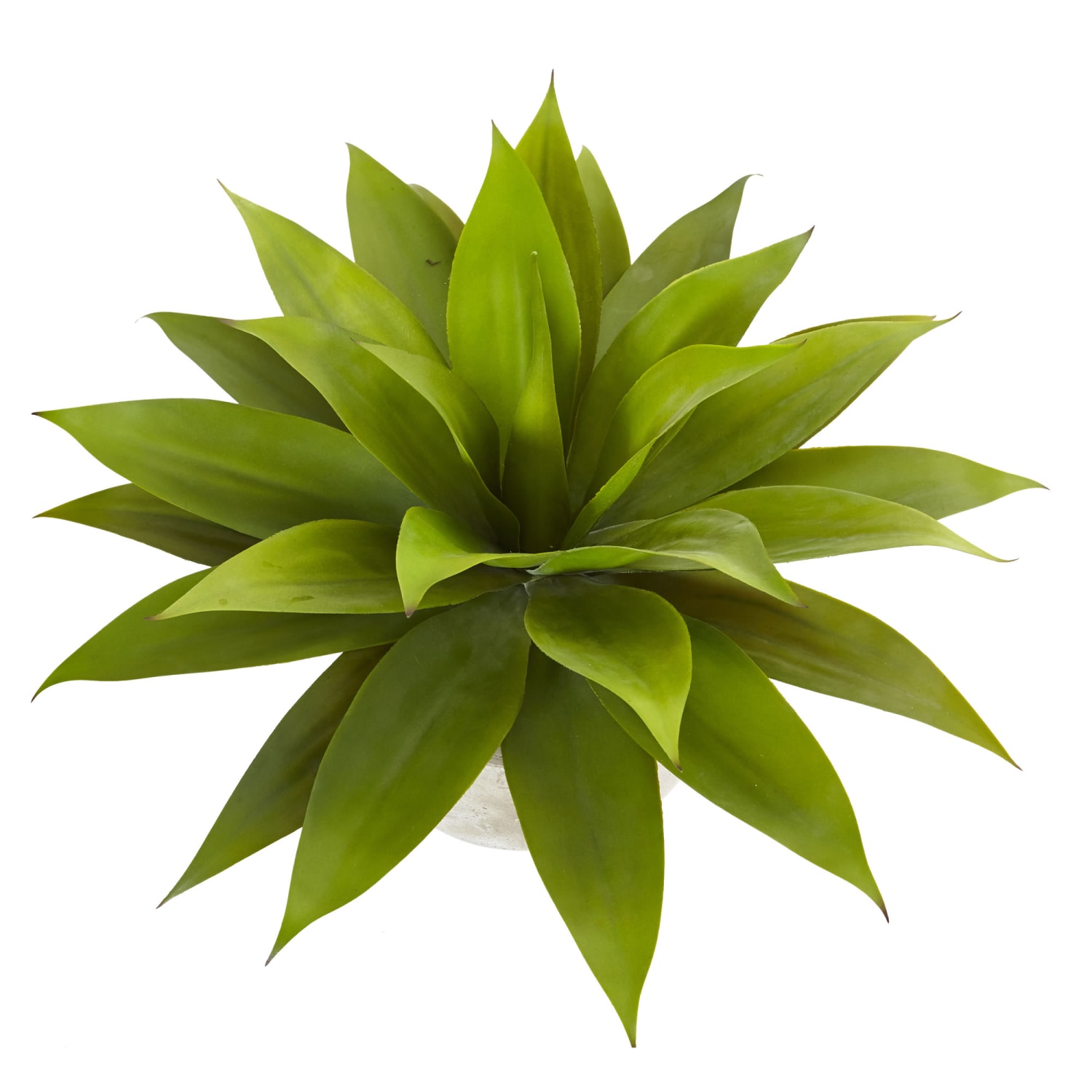 Nearly Natural Agave 24inH Artificial Plant With Sand Colored Bowl, 24inH x 28inW x 28inD, Green - Image 4