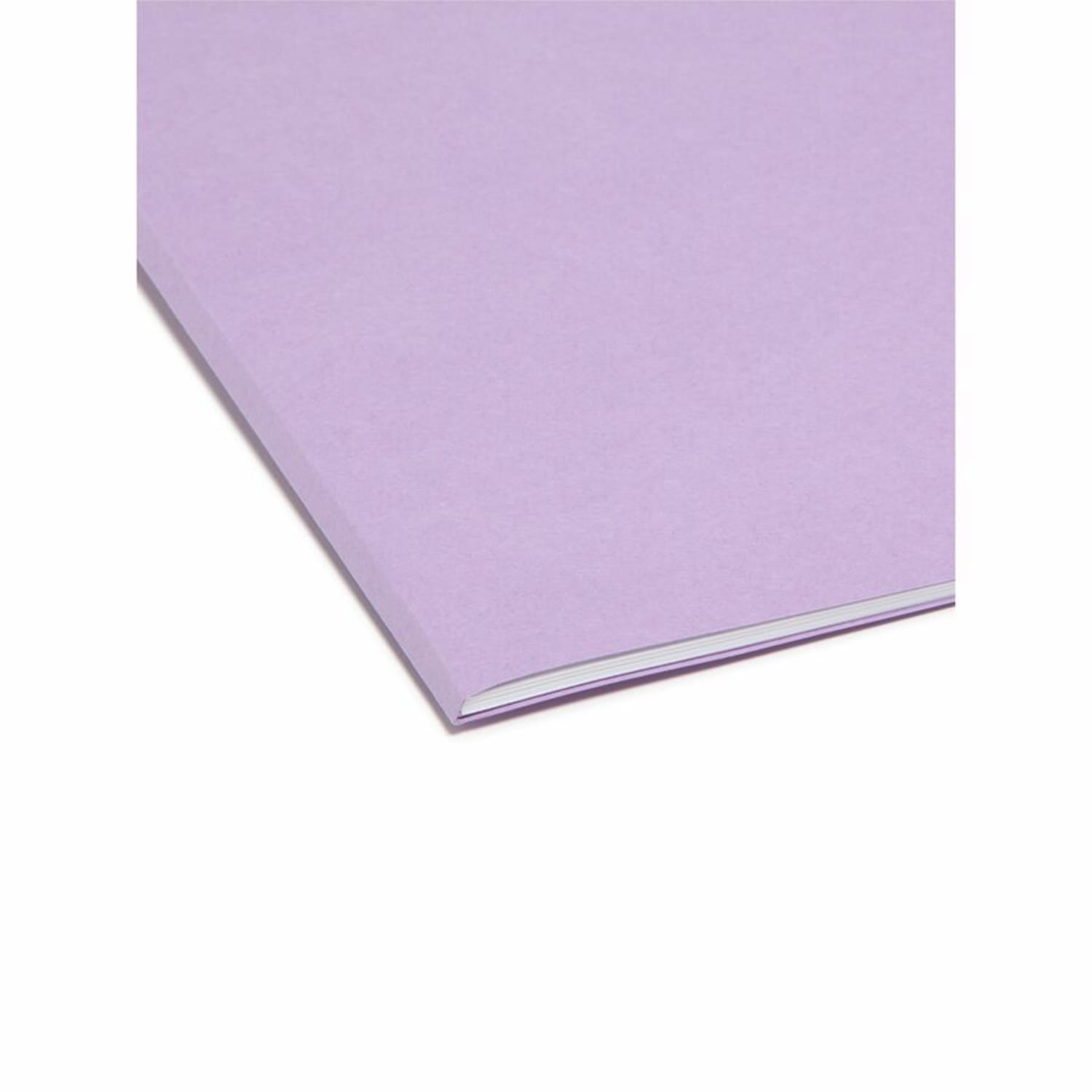 Smead 1/3-Cut Color Top-Tab File Folders, Letter Size, Lavender, Box Of 100 - Image 5