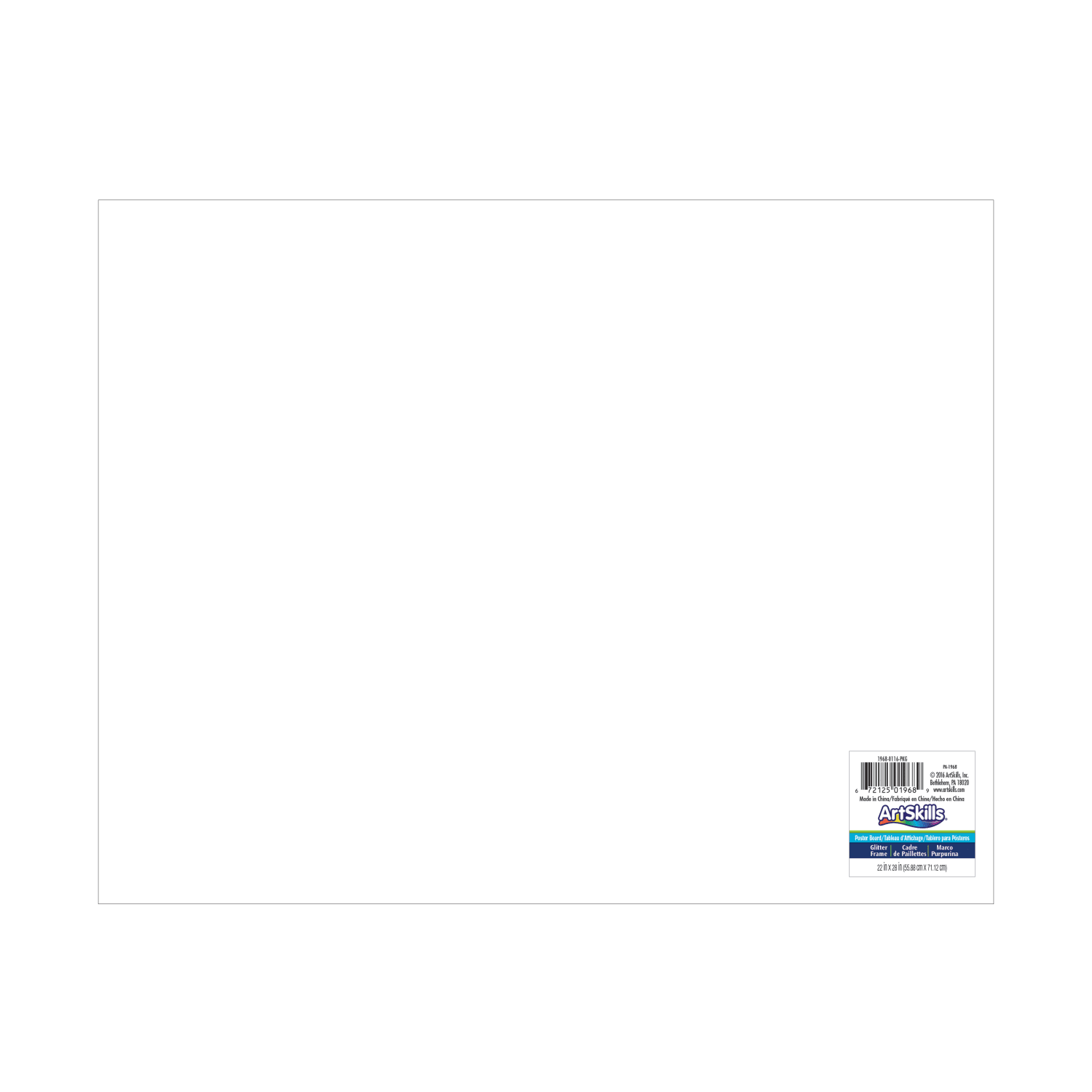 Artskills Glitter-Framed Poster Board, 22in x 28in, White/Gold - Image 3