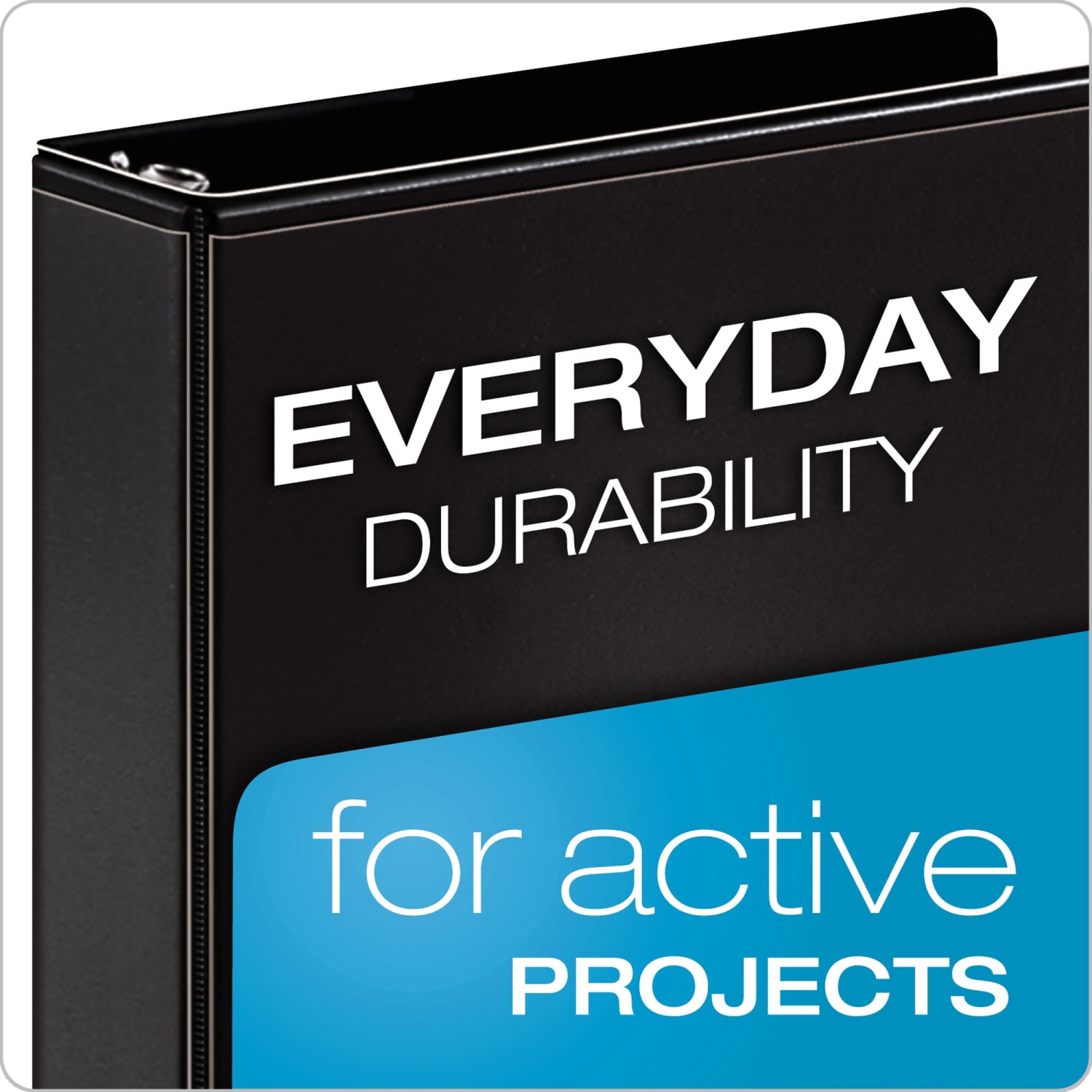 Cardinal Performer ClearVue 3-Ring Binder, 3in Slant Rings, Black - Image 4