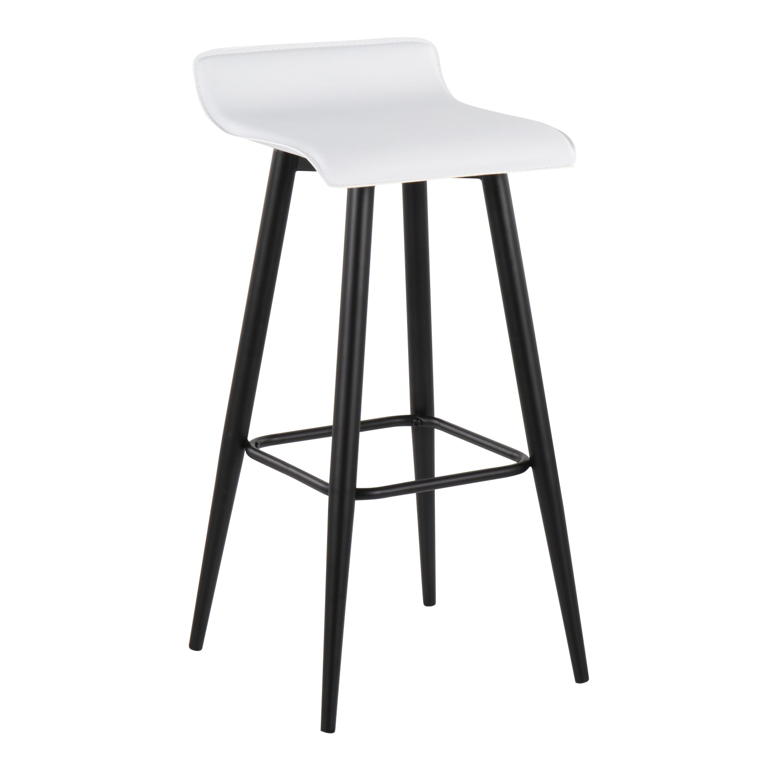 LumiSource Ale FixedHeight Bar Stools WhiteBlack Set Of 2 Stools PopularChairscom LumiSource Ale Fixed Height Bar Stools WhiteBlack Set Of 2 Stools PopularChairscom