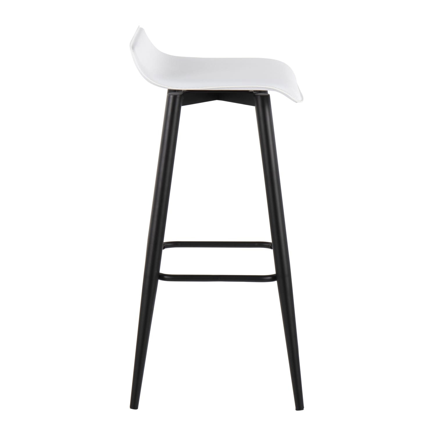 LumiSource Ale FixedHeight Bar Stools WhiteBlack Set Of 2 Stools PopularChairscom LumiSource Ale Fixed Height Bar Stools WhiteBlack Set Of 2 Stools PopularChairscom