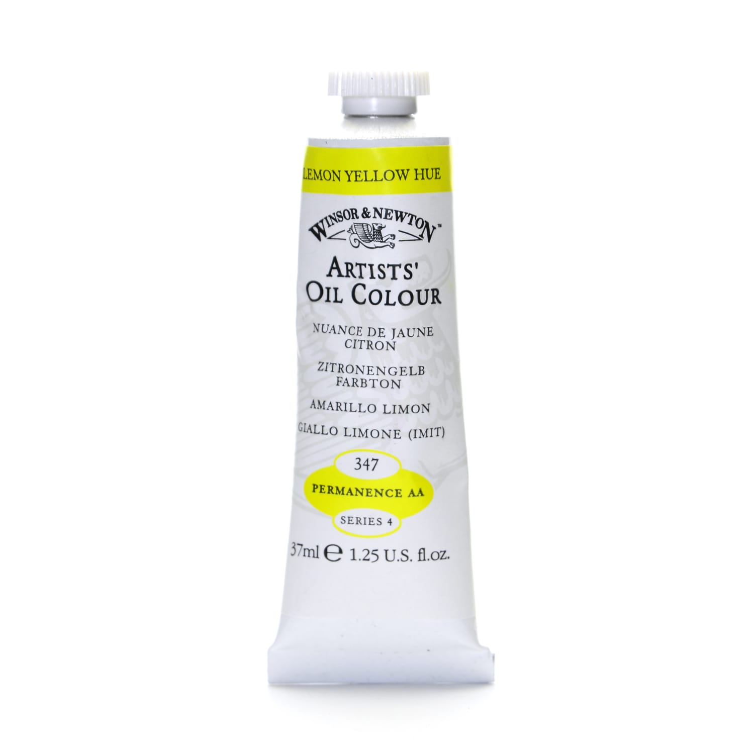 Winsor & Newton Artists Oil Colors, 37 mL, Lemon Yellow Hue, 347