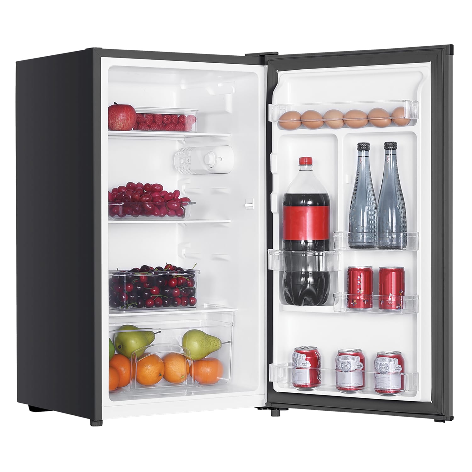 Magic Chef 3.2 Cu. Ft. Freezerless Mini Fridge, Silver - Image 3