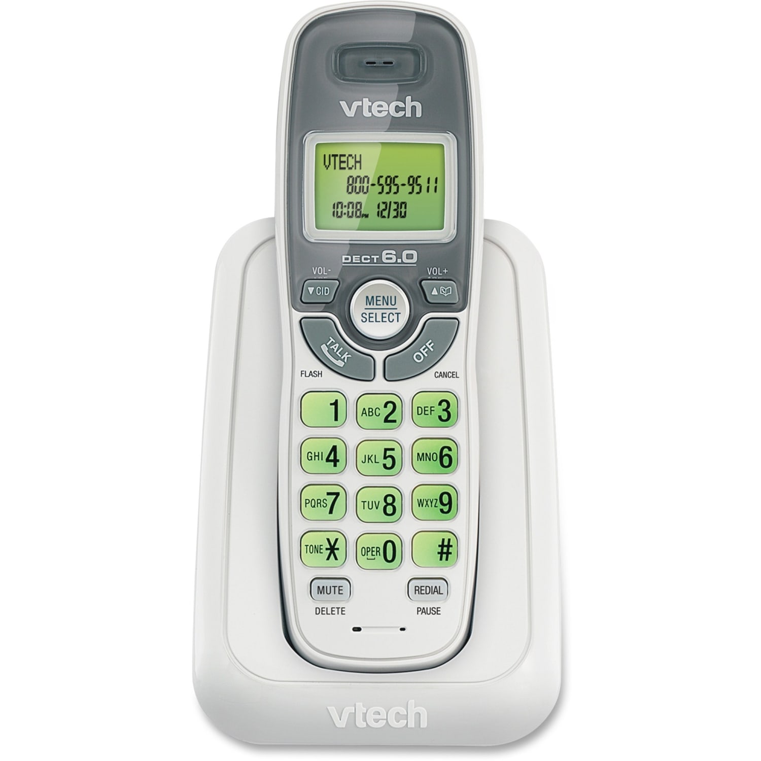 VTech CS6114 DECT 6.0 Digital Cordless Phone With Caller ID/Call Waiting, White - Image 5