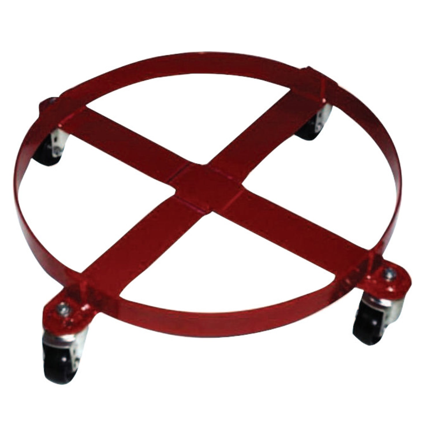 HNI Welded Drum Dolly, 4-Wheel, 800 lb, 6-1/4 in h x 30-1/2 in w