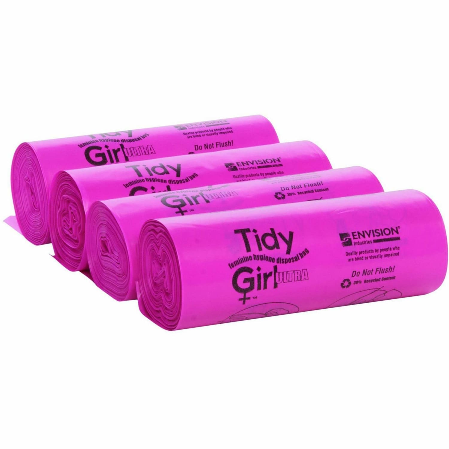 Stout Tidy Girl Feminine Hygiene Disposal Bags, Pink, Pack Of 600 - Image 6