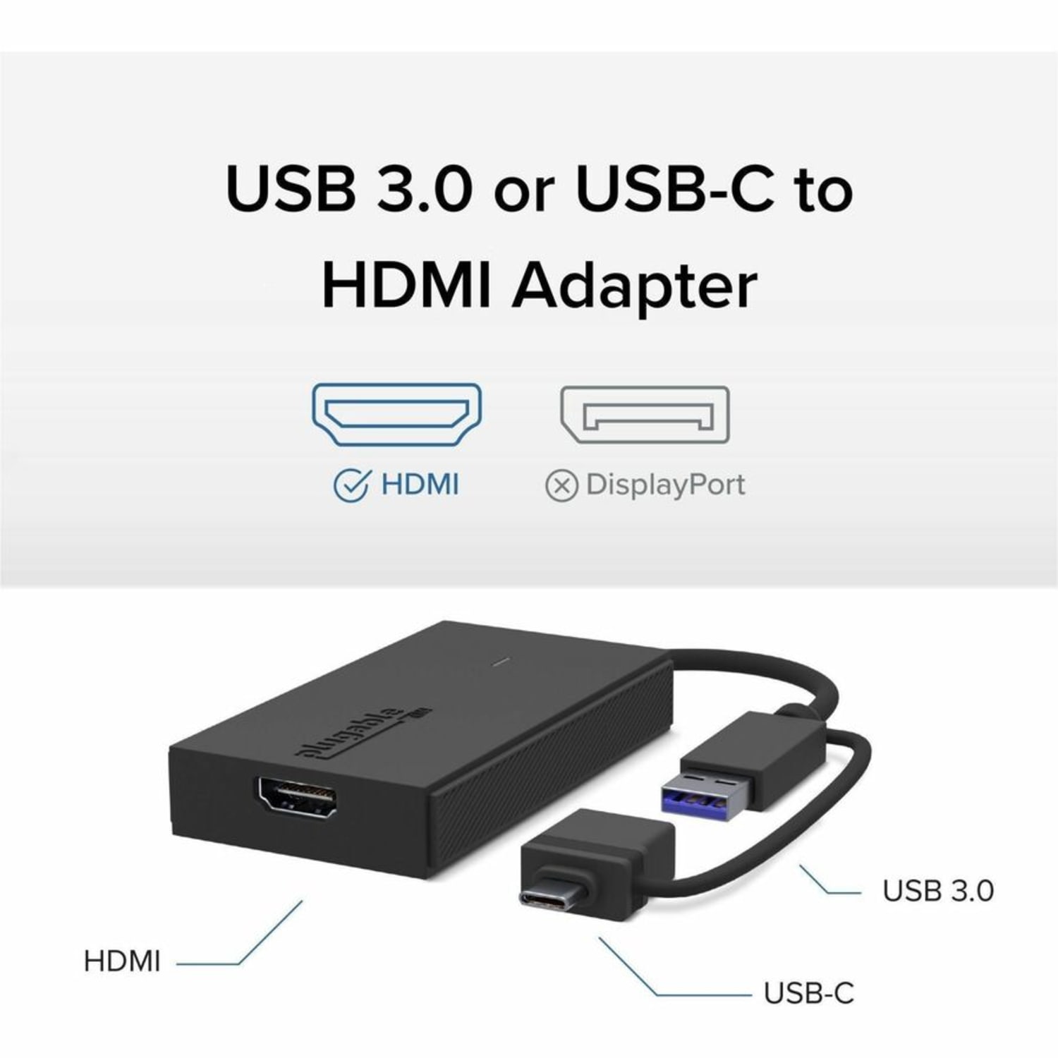 Plugable - Graphics card - SM768 - USB-C / USB-A - HDMI - for Plugable TBT3-UDZ - Image 3
