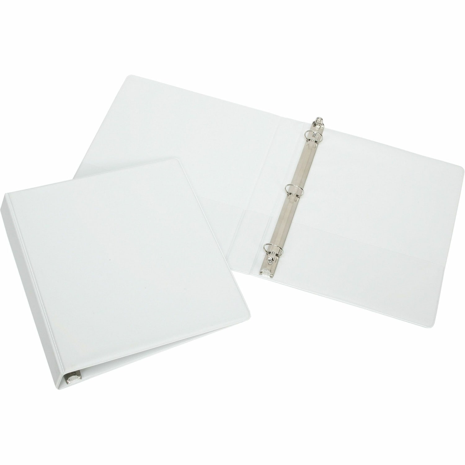 SKILCRAFT 3-Ring Binder, 1in Round Rings, White - Image 3