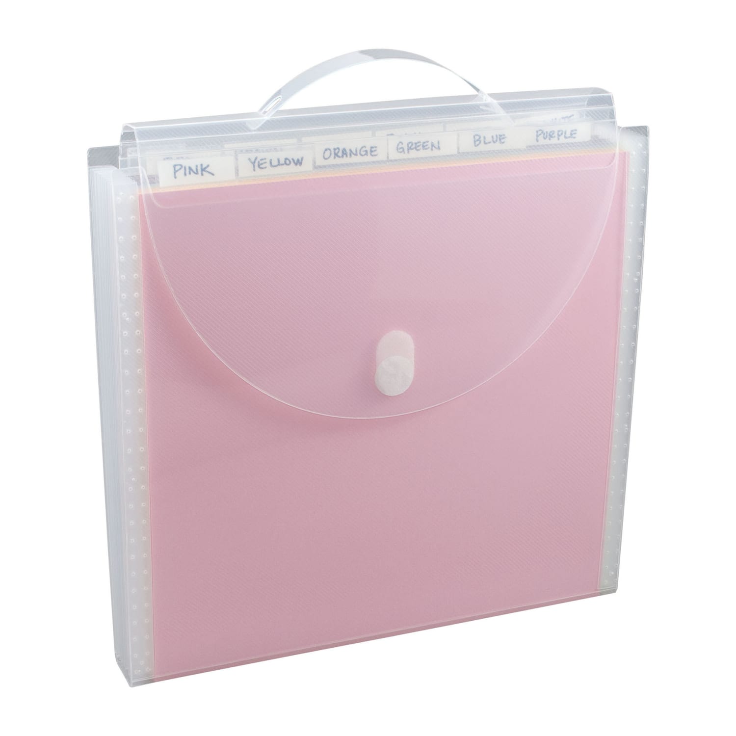 Storage Studios Expandable Paper Organizer, 12 Pockets, 13.25inH x 13inW x 1.5inD, Translucent
