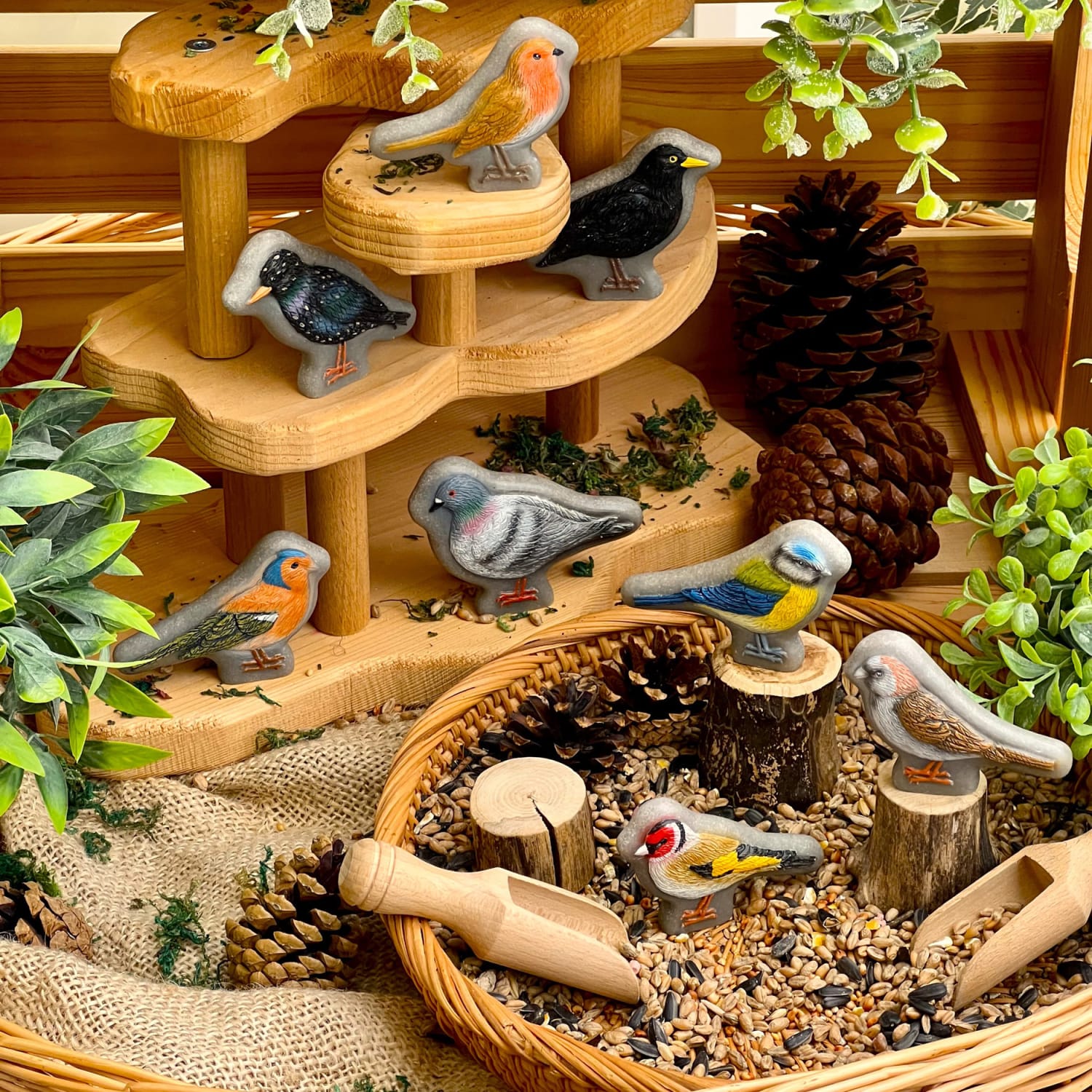 Yellow Door Sensory Play Stones, Birds, Set Of 8 - Image 5