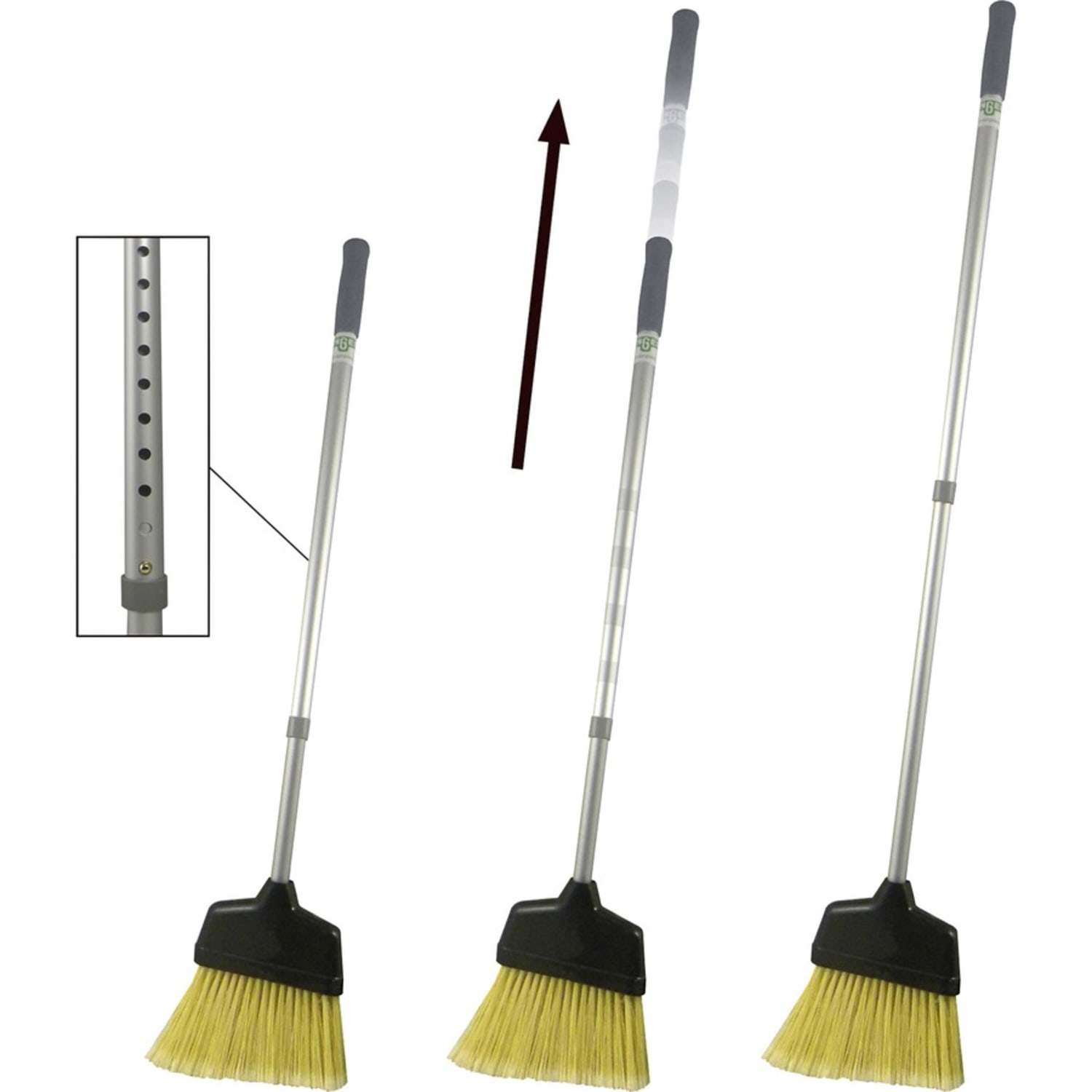 Unger Telescopic Ergo Metal Dust Pan With Broom, 45in x 12in, Gray/Silver - Image 5