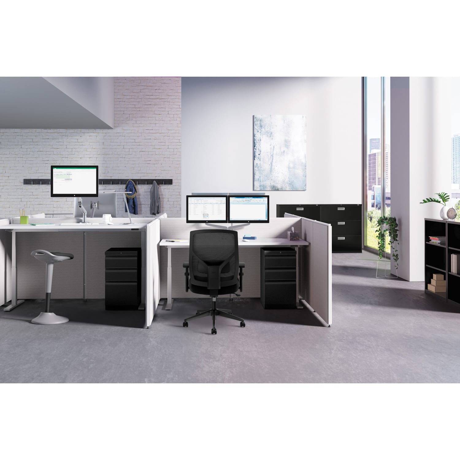 HON Basyx Verse Panel System, 72inH x 24inW, Gray - Image 6