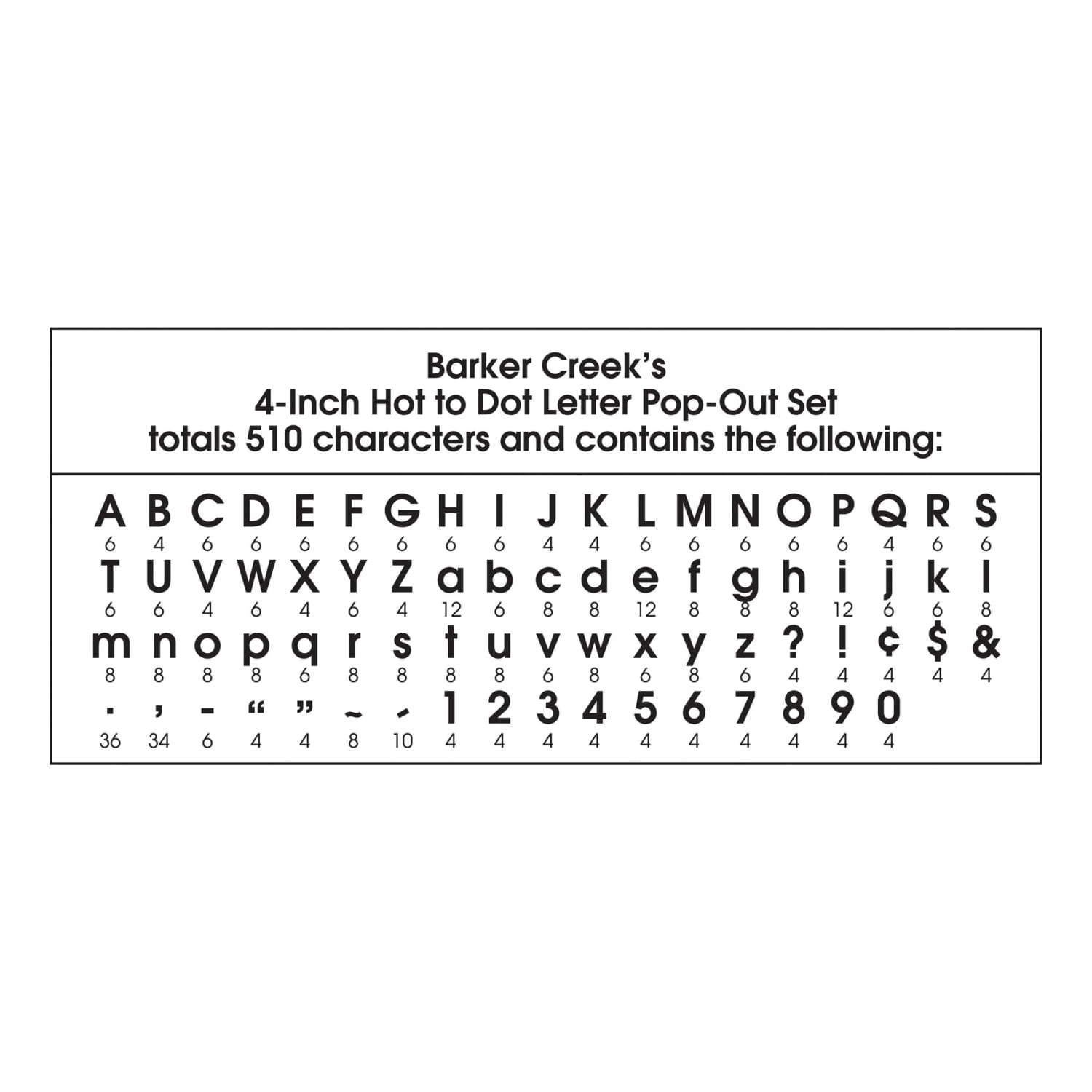 Barker Creek Letter Pop-Outs, 4in, Hot To Dot, Pack Of 510 - Image 4