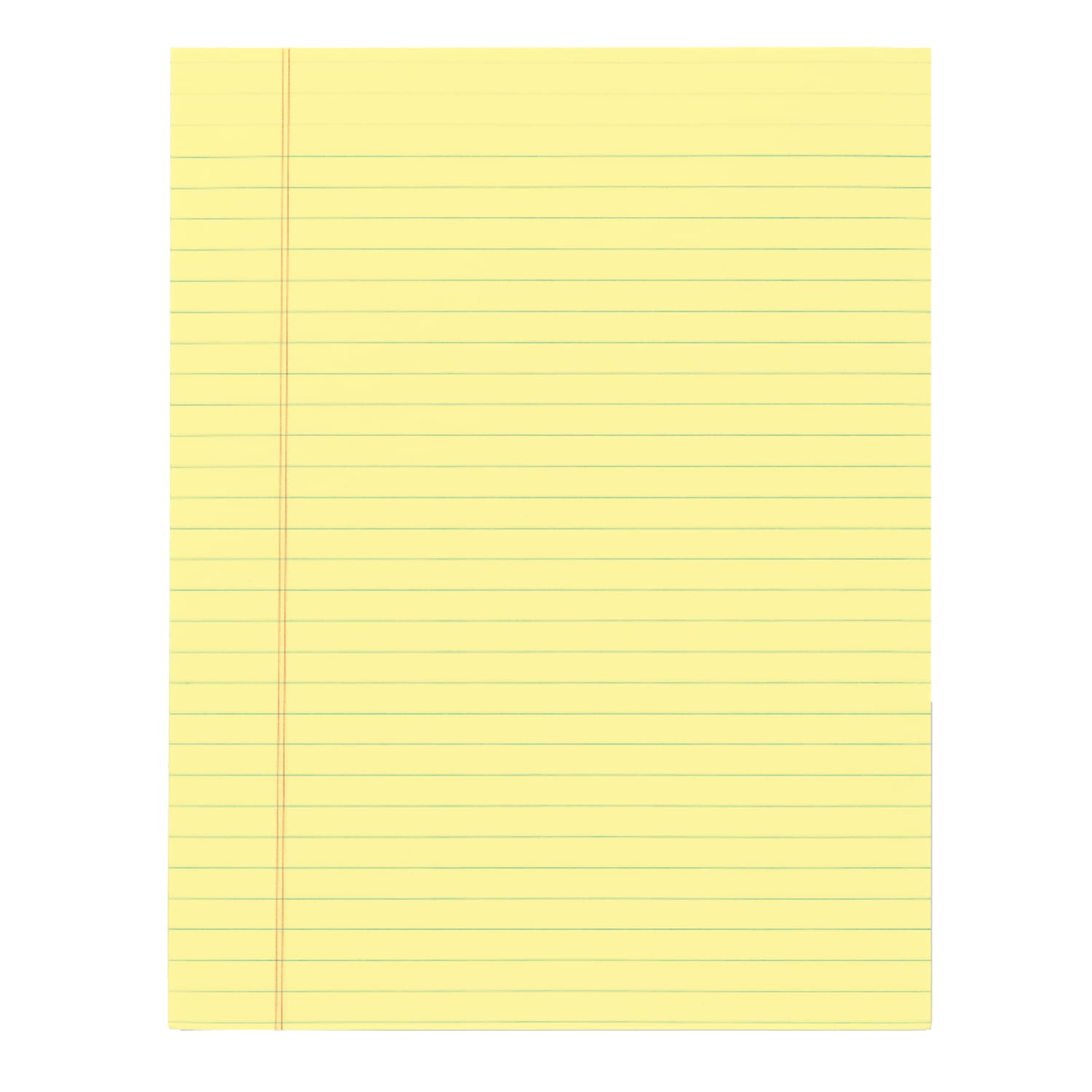 Office Depot Brand Glue-Top Legal Pads, 8 1/2in x 11in, Legal Ruled, 50 Sheets, Canary, Pack Of 12 Pads - Image 3