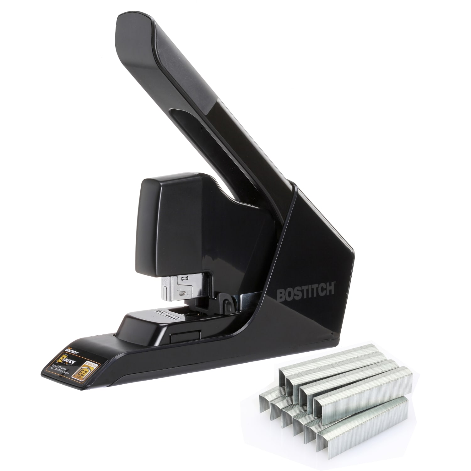 Bostitch EZ Squeeze 130-Sheet Heavy-Duty Stapler With Antimicrobial Protection, Black - Image 3