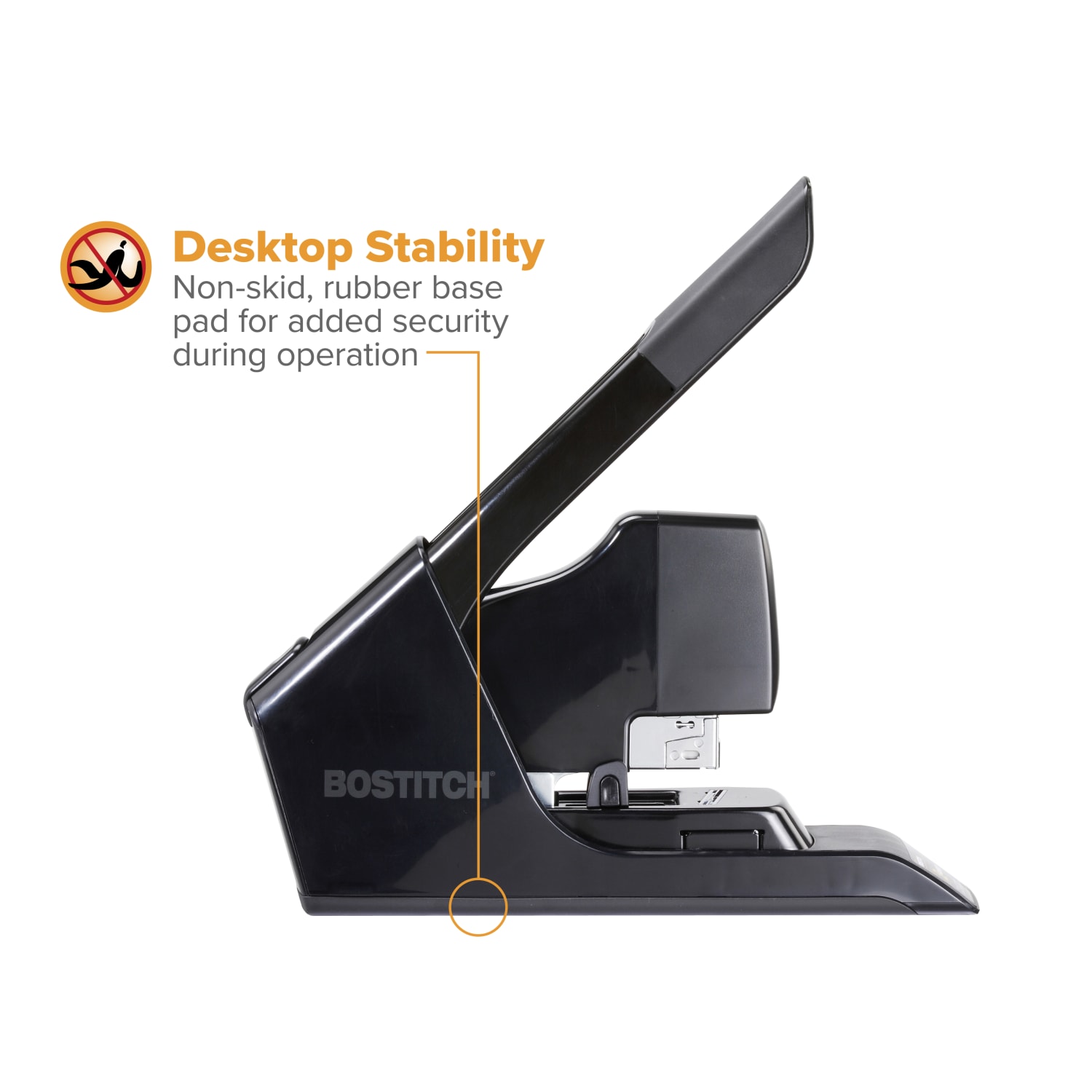 Bostitch EZ Squeeze 130-Sheet Heavy-Duty Stapler With Antimicrobial Protection, Black - Image 5
