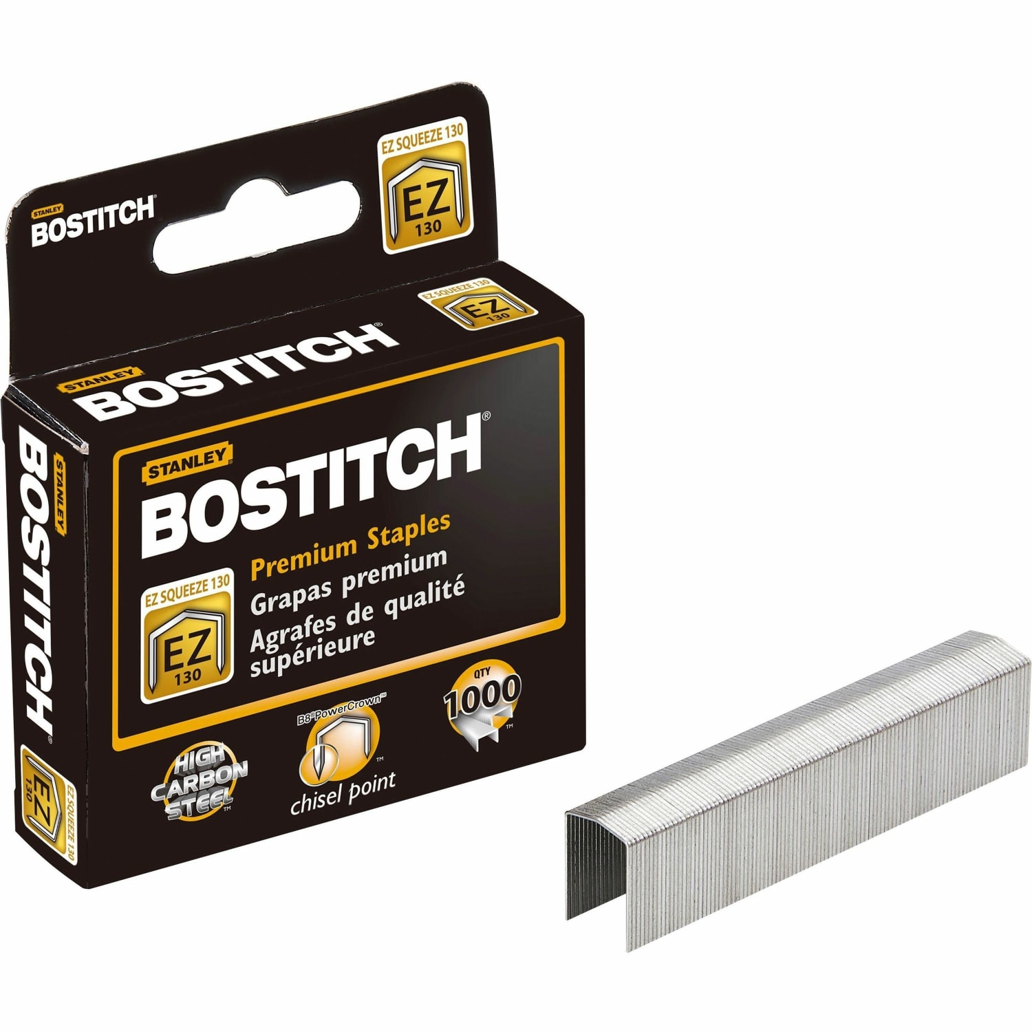 Bostitch EZ Squeeze 130 B8 PowerCrown Premium Staples, Half-Strip, Box Of 1,000 - Image 3