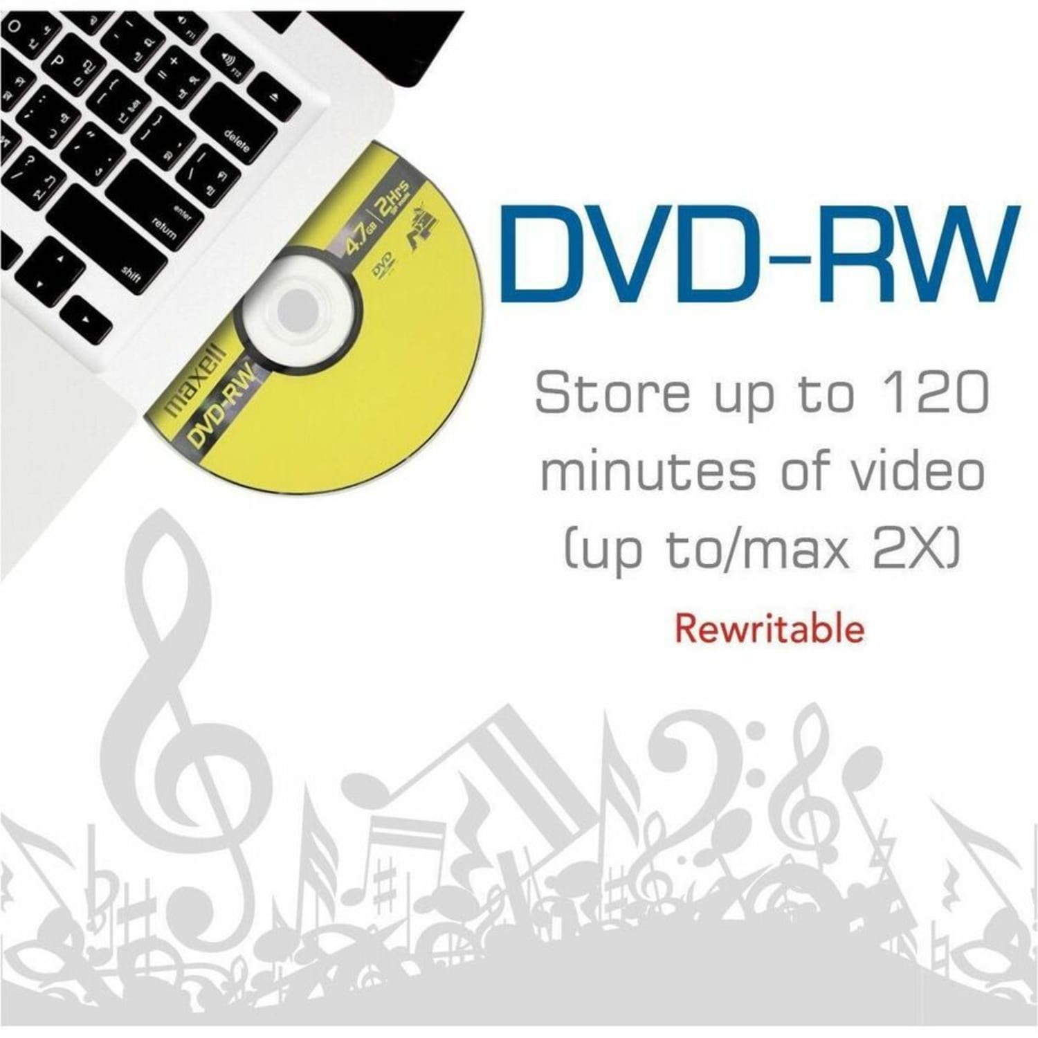 Maxell DVD-RW Rewritable Media Discs, 4.7GB/120-Minute, Pack Of 15 - Image 4