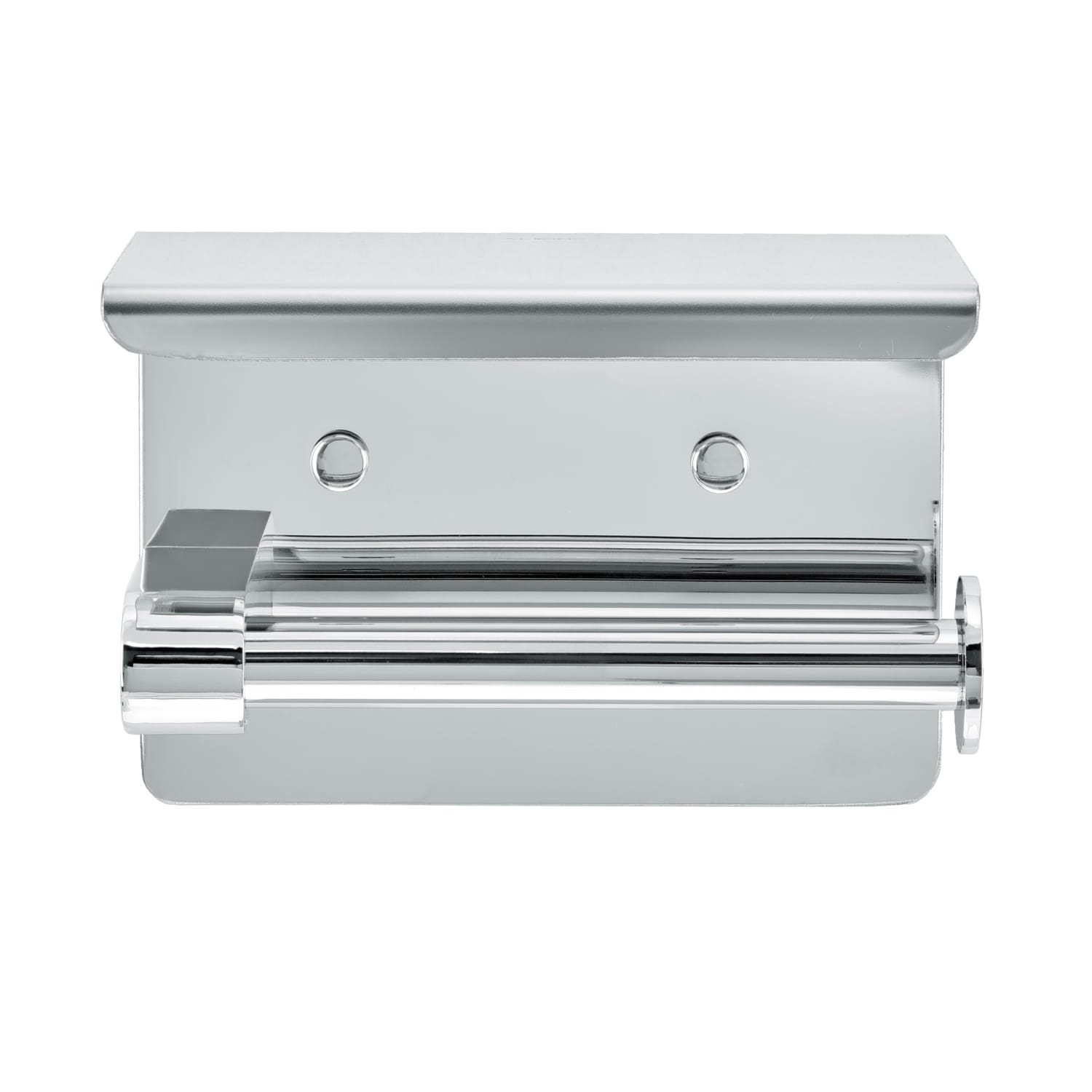 Alpine Single Toilet Paper Holders With Shelf Storage Racks, 3-15/16in x 5-1/2in x 3-13/16in, Chrome, Pack Of 2 Holders - Image 6