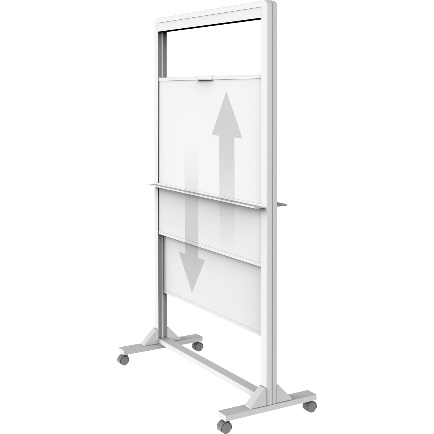 Quartet Motion Magnetic Dual Track Mobile Dry-Erase Whiteboard Easel, 34in 40 1/2in, Aluminum Frame With Silver Finish - Image 3