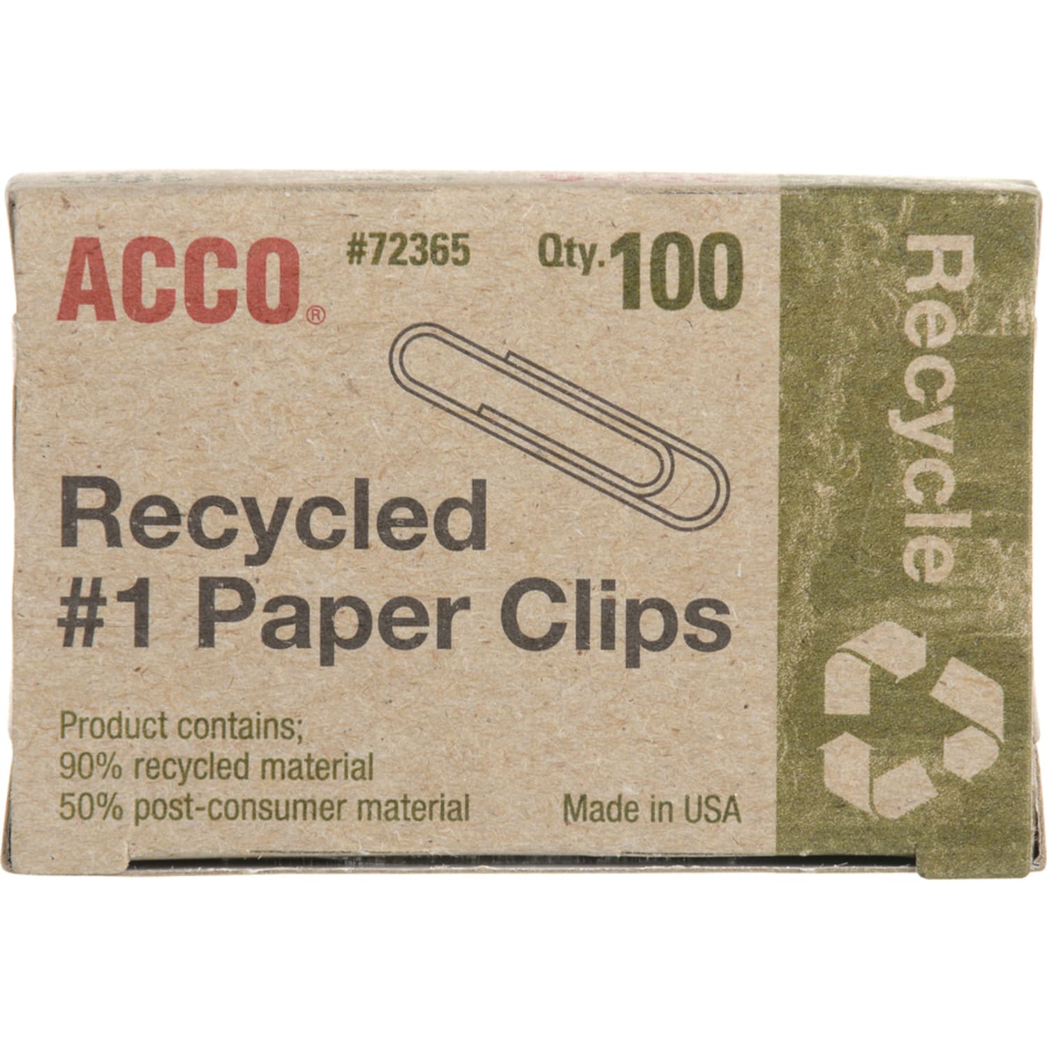 ACCO Paper Clips, 1000 Total, Silver, Recycled, 100 Per Box, Pack Of 10 Boxes - Image 3