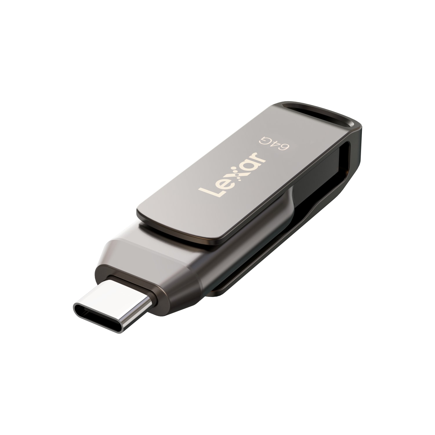 Lexar JumpDrive Dual Drive D400 USB 3.1 Type-C USB Drive, 64GB, Silver - Image 4